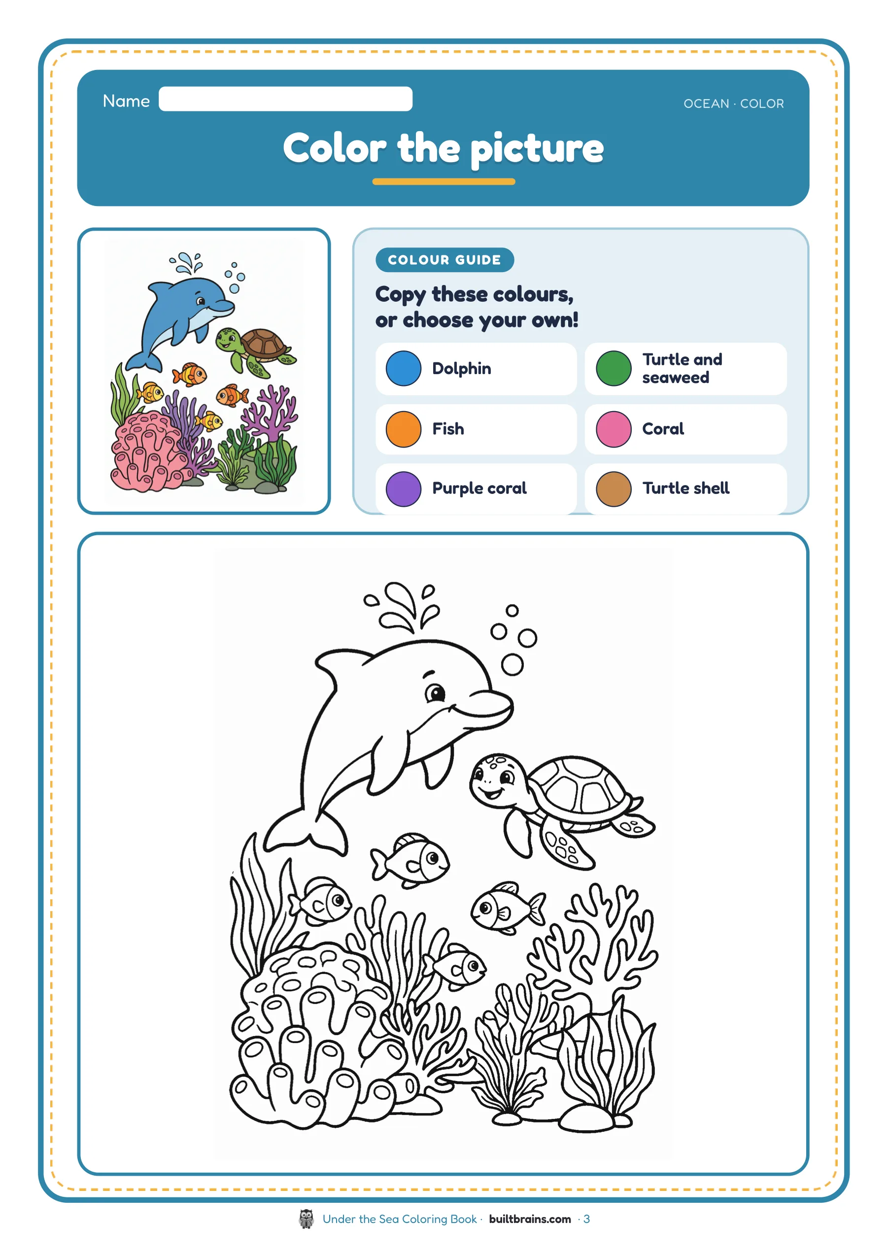 Under the Sea Coloring Book — page preview 1