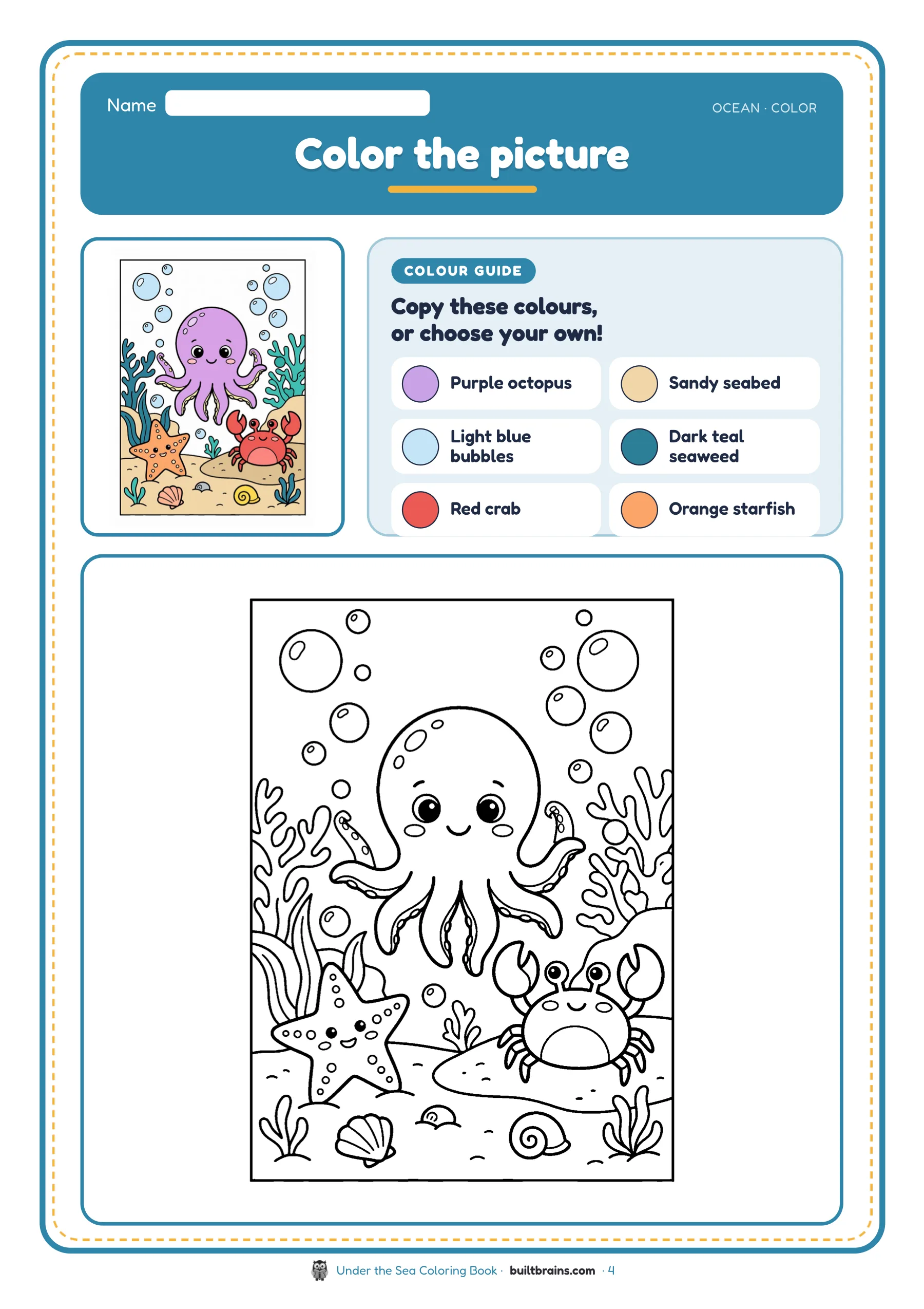 Under the Sea Coloring Book — page preview 2