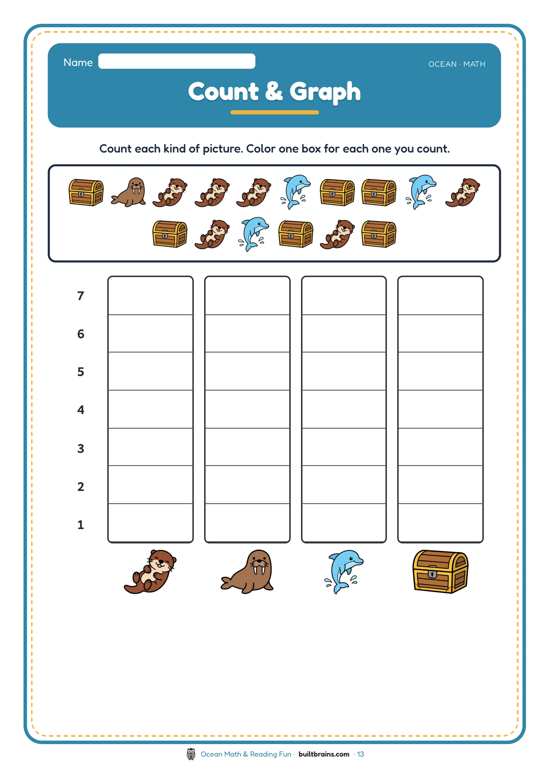 Ocean Math & Reading Fun — page preview 6