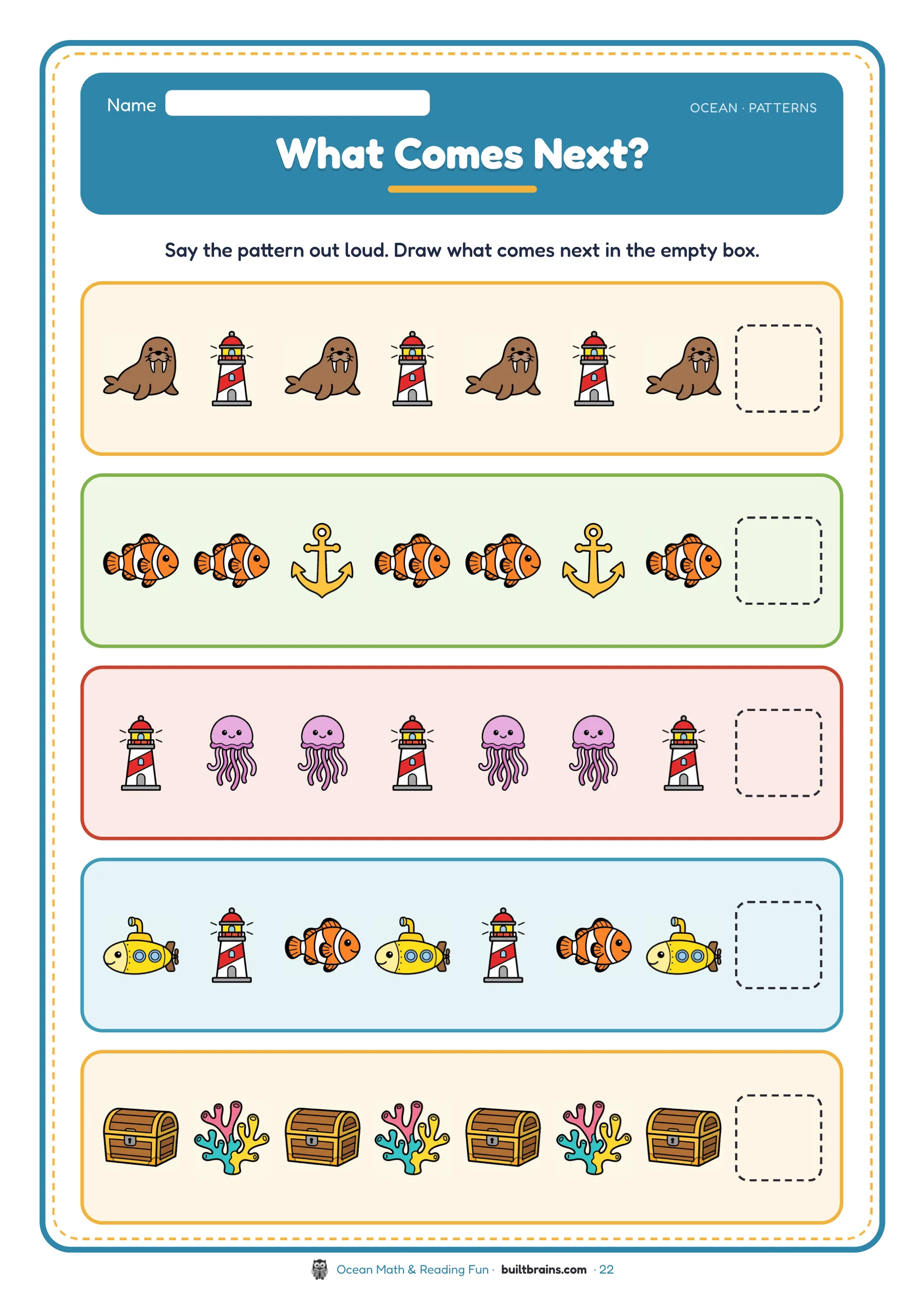 Ocean Math & Reading Fun — page preview 7