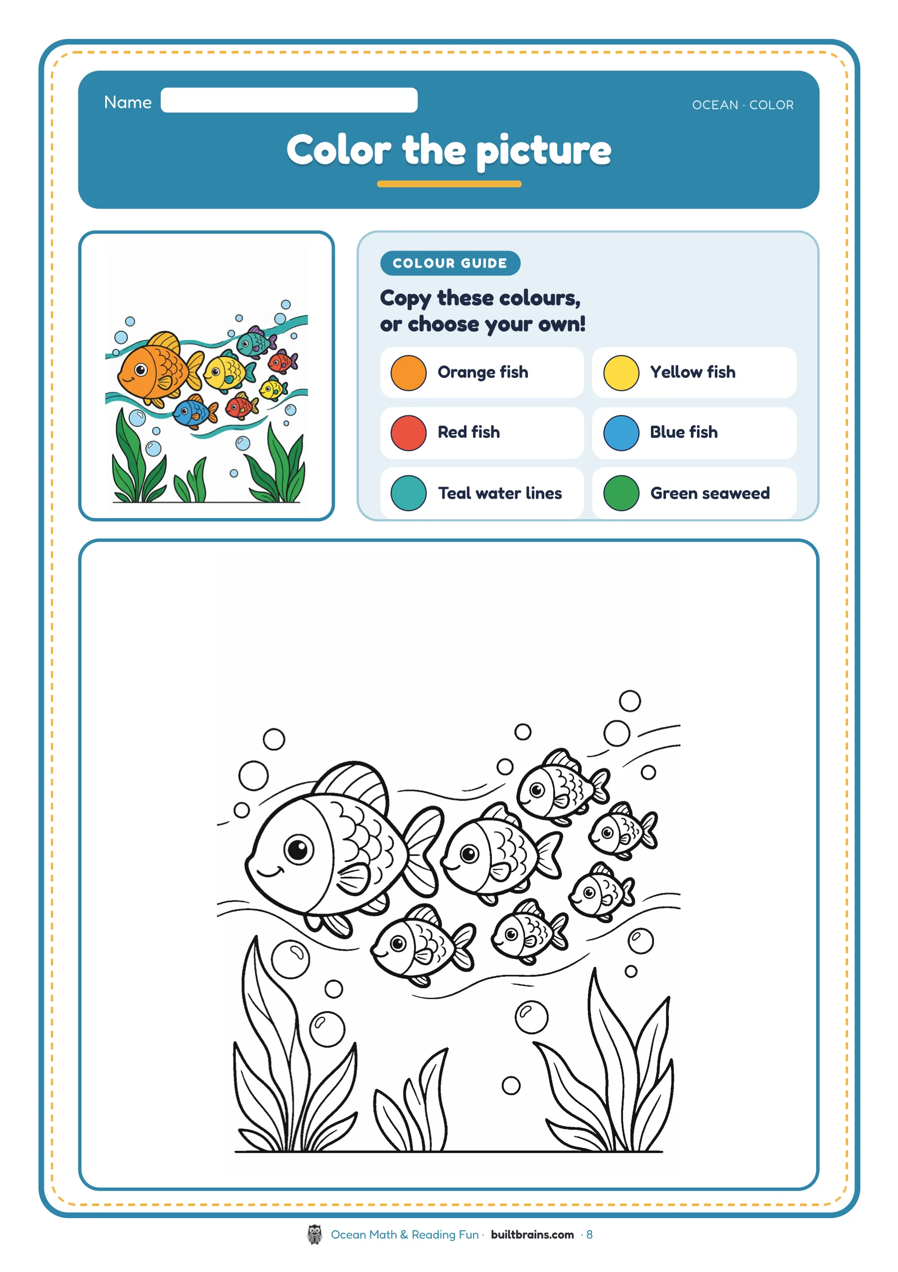 Ocean Math & Reading Fun — page preview 3