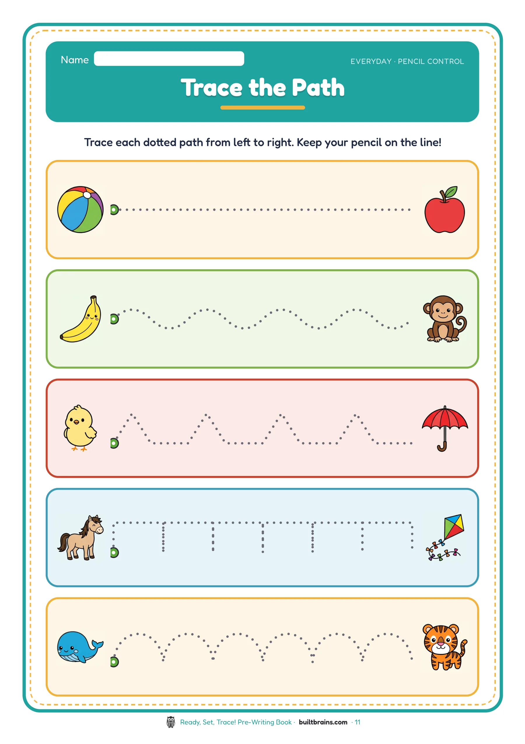 Ready, Set, Trace! Pre-Writing Book — page preview 5