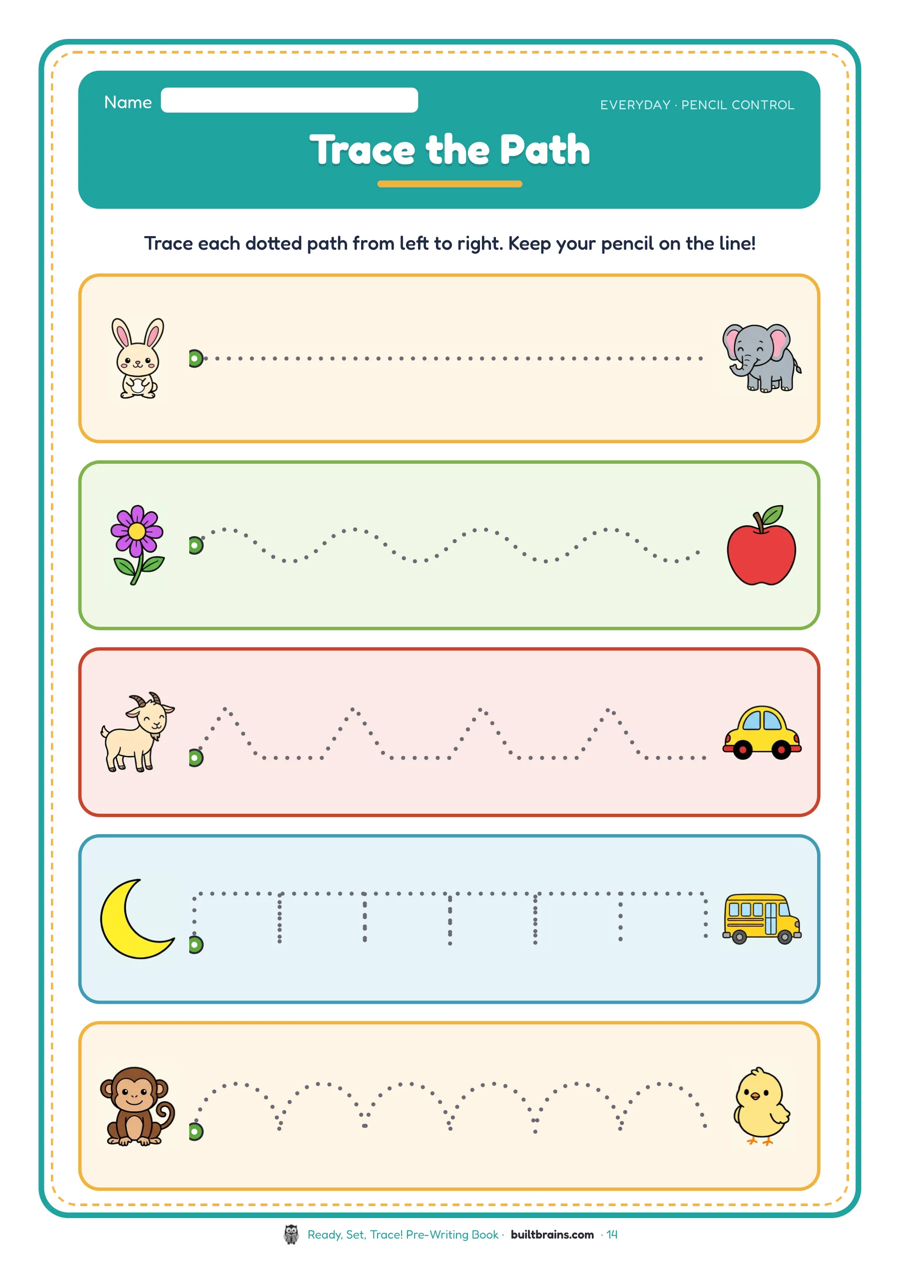 Ready, Set, Trace! Pre-Writing Book — page preview 6