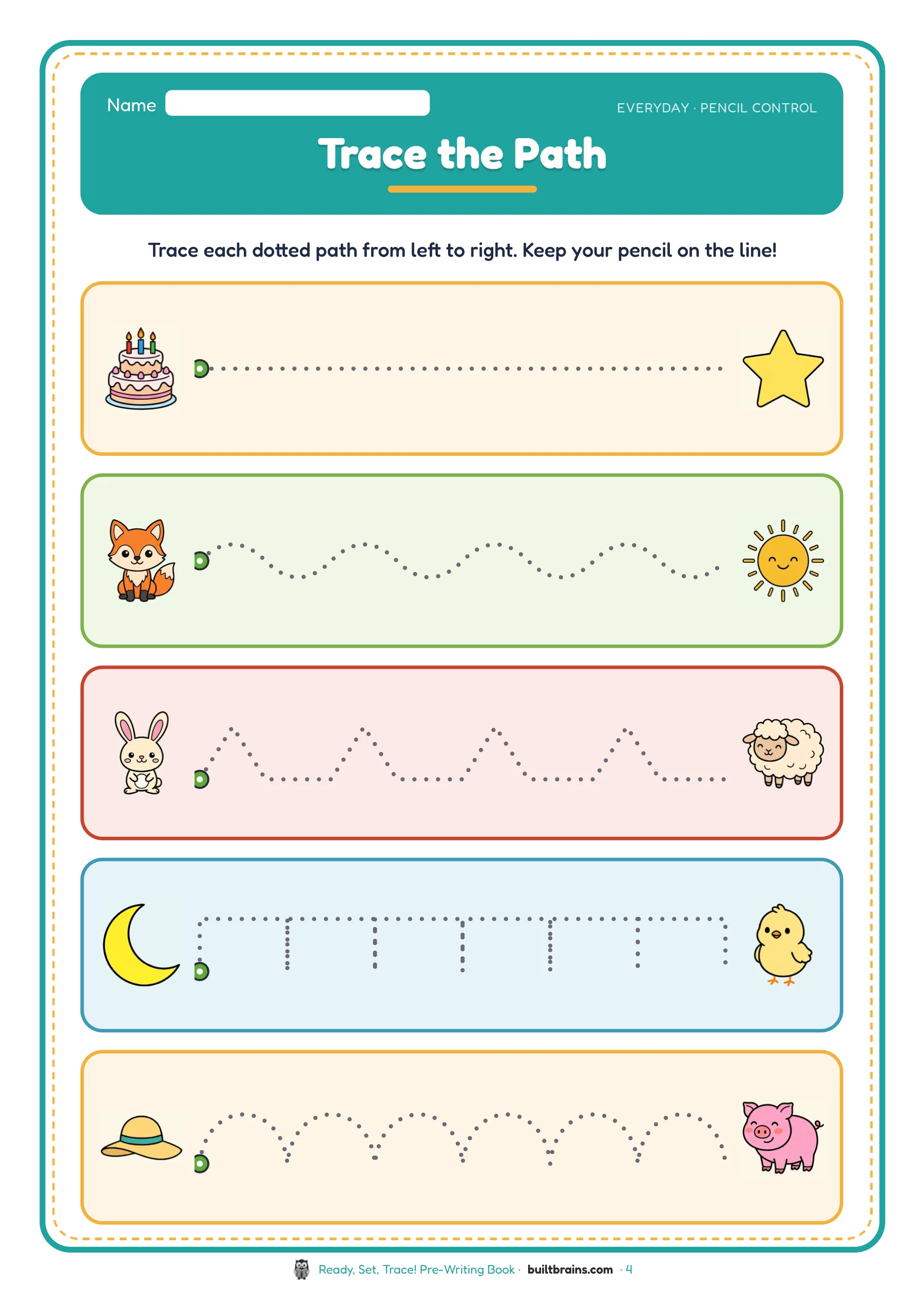 Ready, Set, Trace! Pre-Writing Book — page preview 2