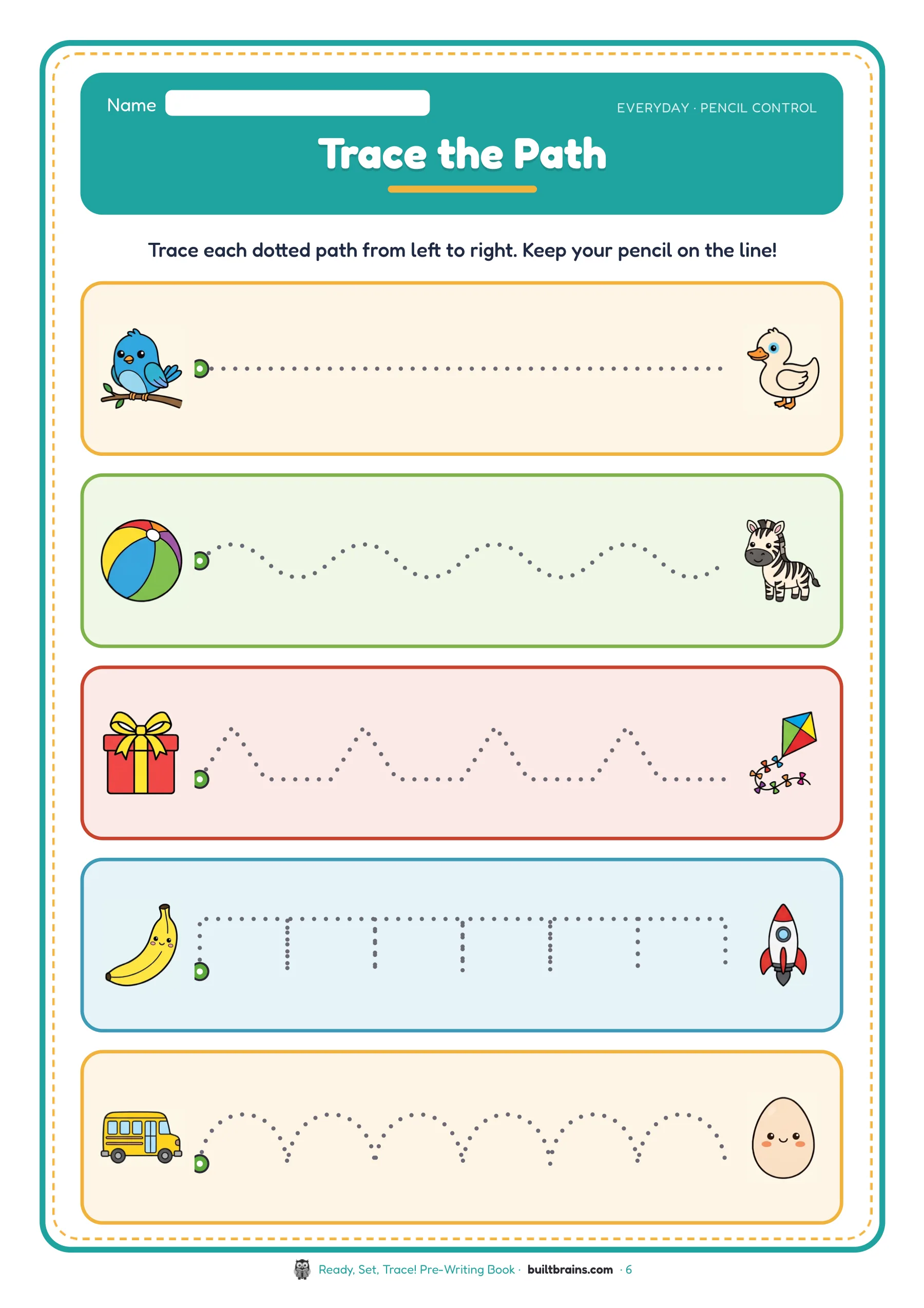 Ready, Set, Trace! Pre-Writing Book — page preview 3
