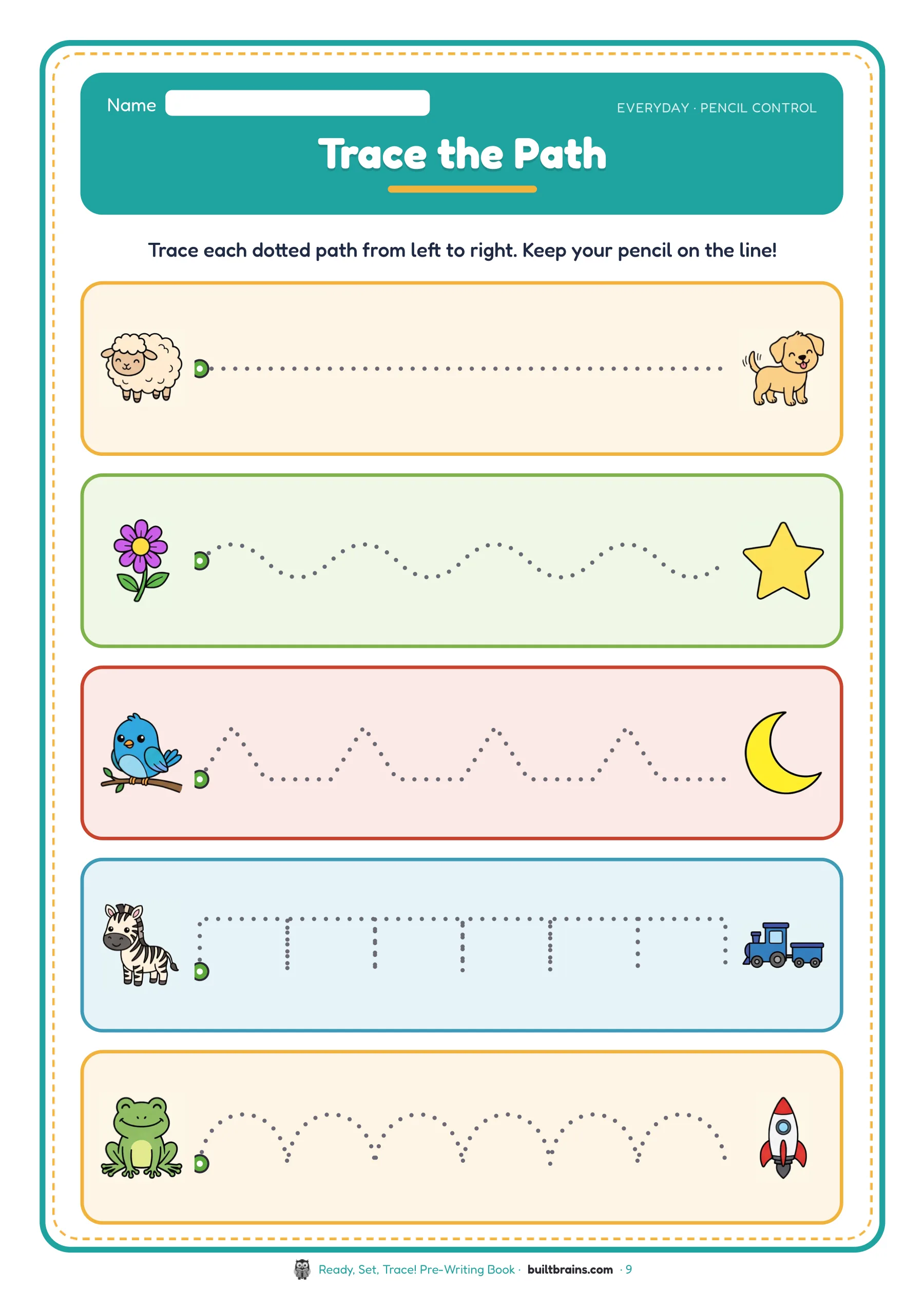 Ready, Set, Trace! Pre-Writing Book — page preview 4