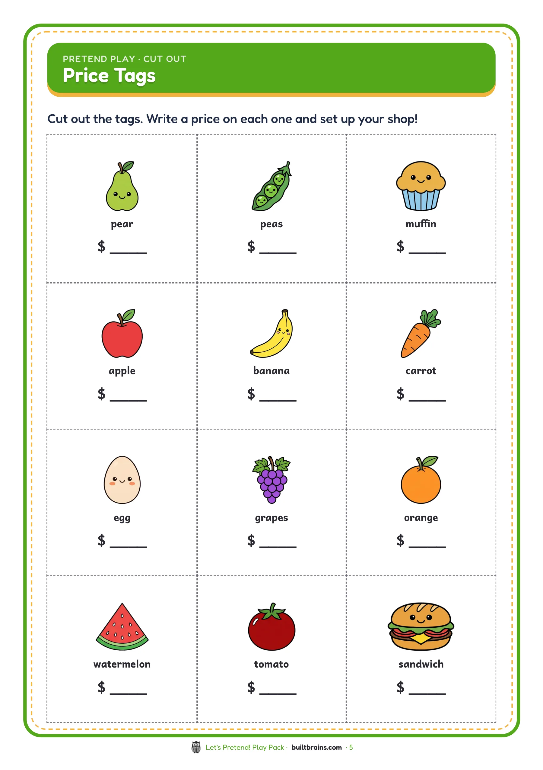 Let's Pretend! Play Pack — page preview 2
