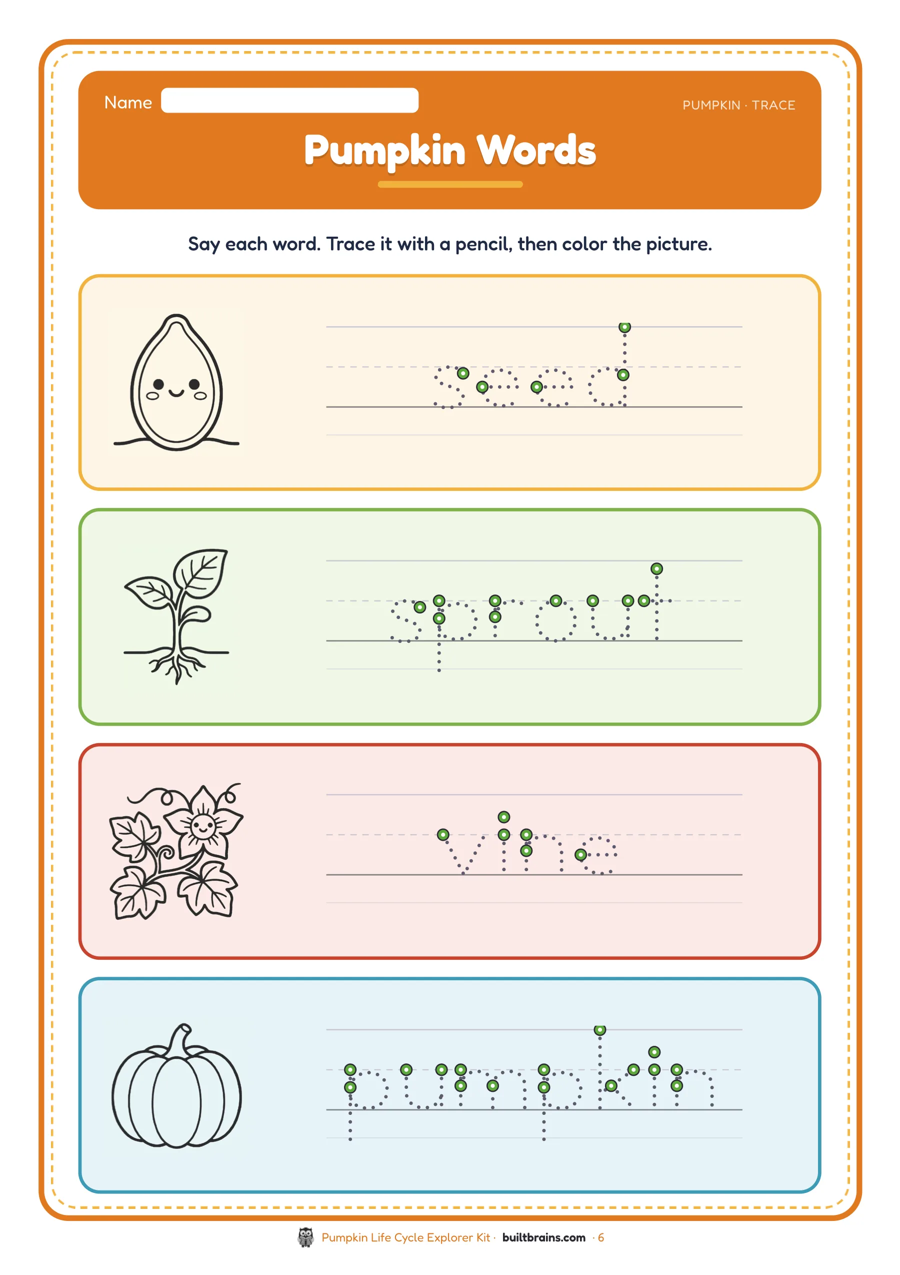 Pumpkin Life Cycle Explorer Kit — page preview 4