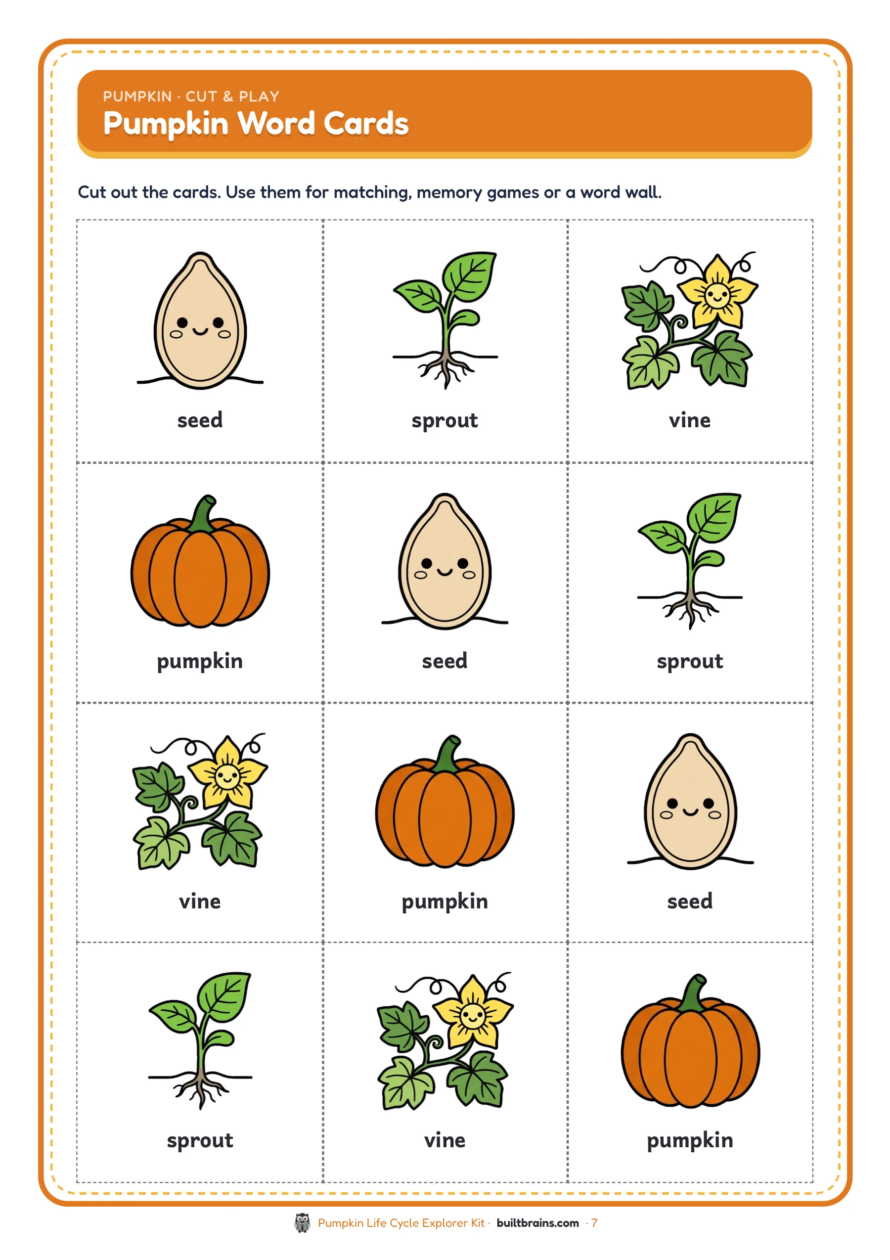 Pumpkin Life Cycle Explorer Kit — page preview 5