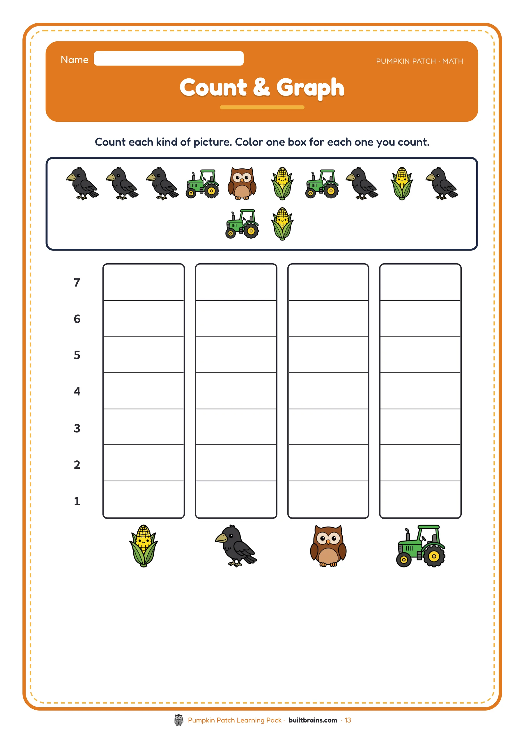 Pumpkin Patch Learning Pack — page preview 6