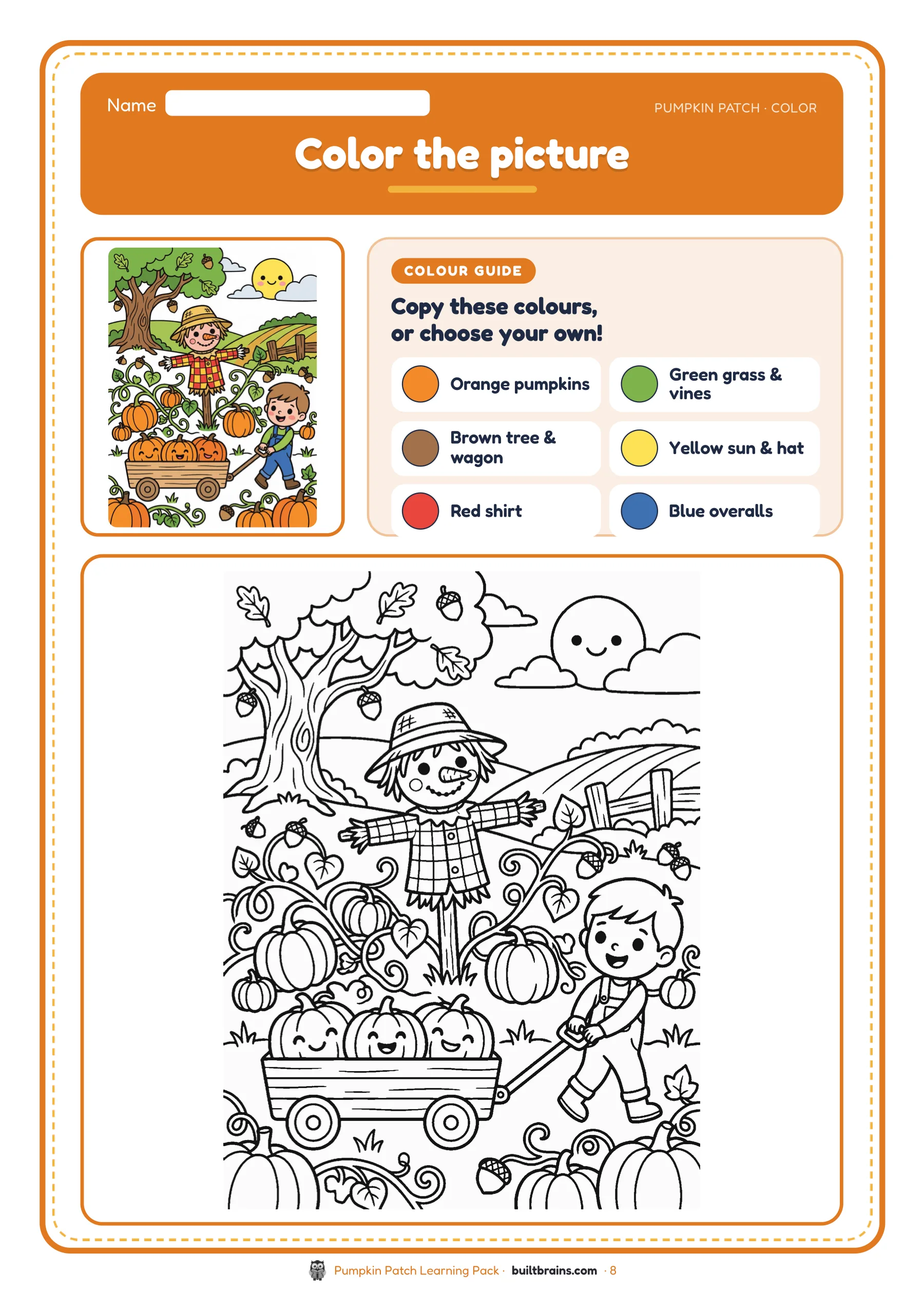 Pumpkin Patch Learning Pack — page preview 3