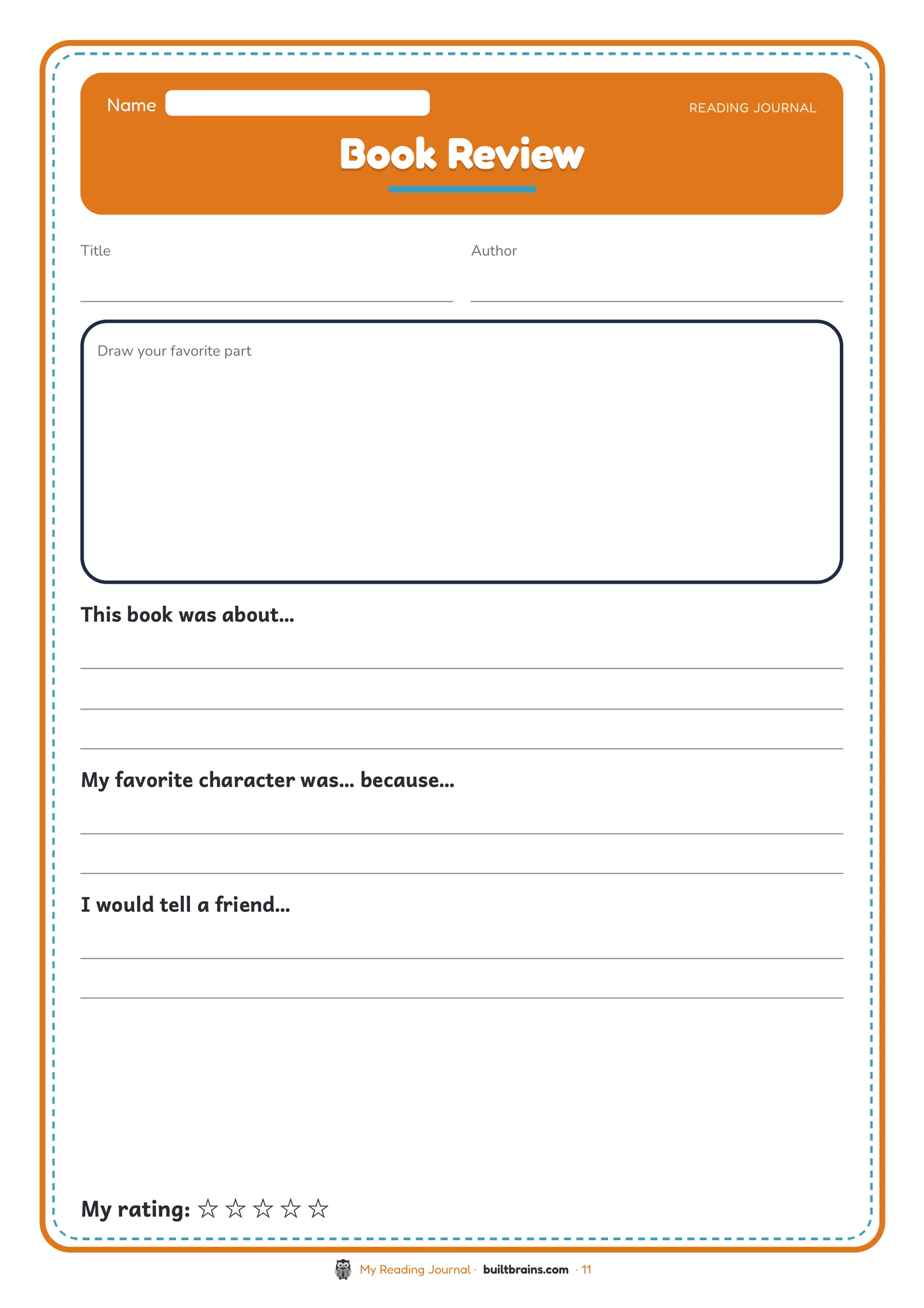 My Reading Journal — page preview 6