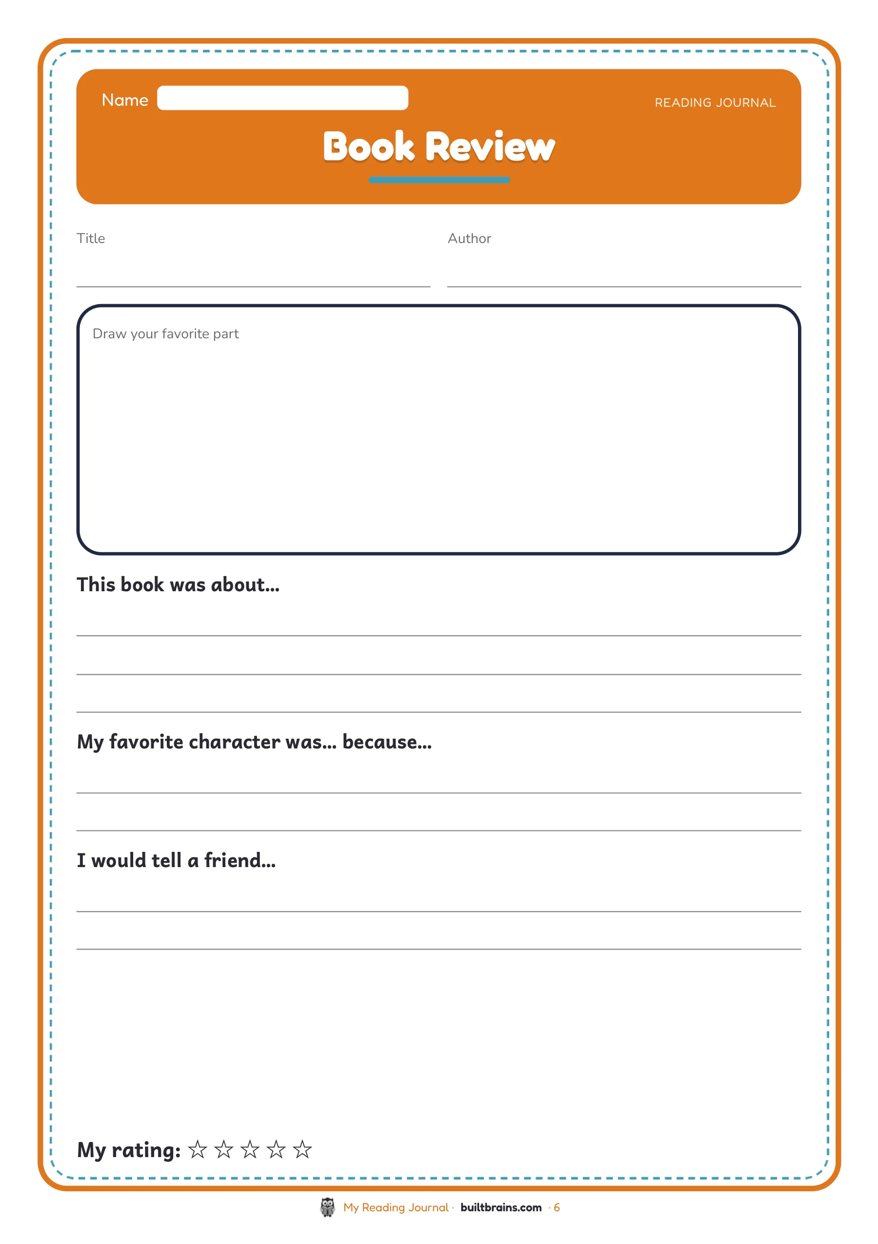 My Reading Journal — page preview 3