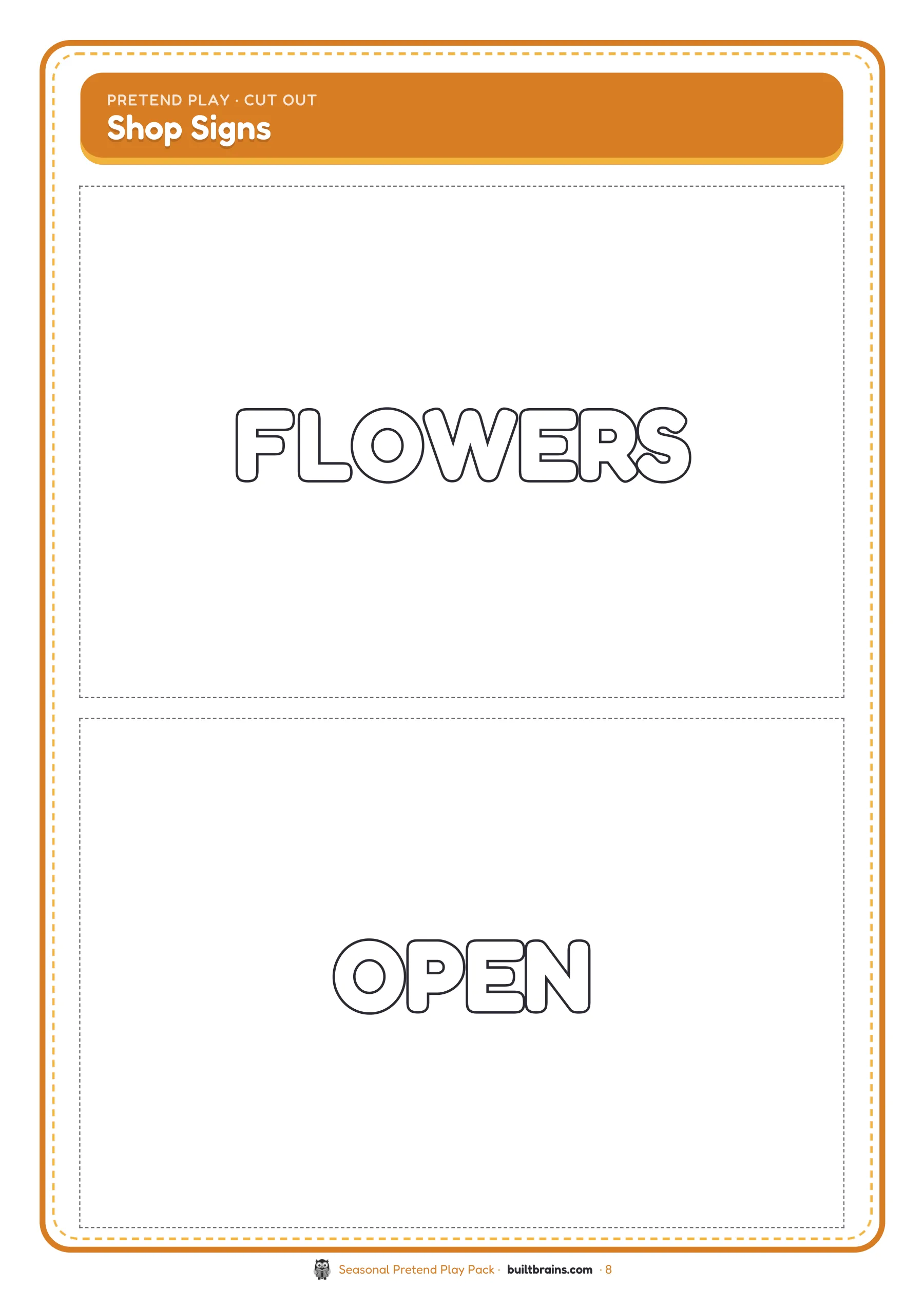 Seasonal Pretend Play Pack — page preview 6