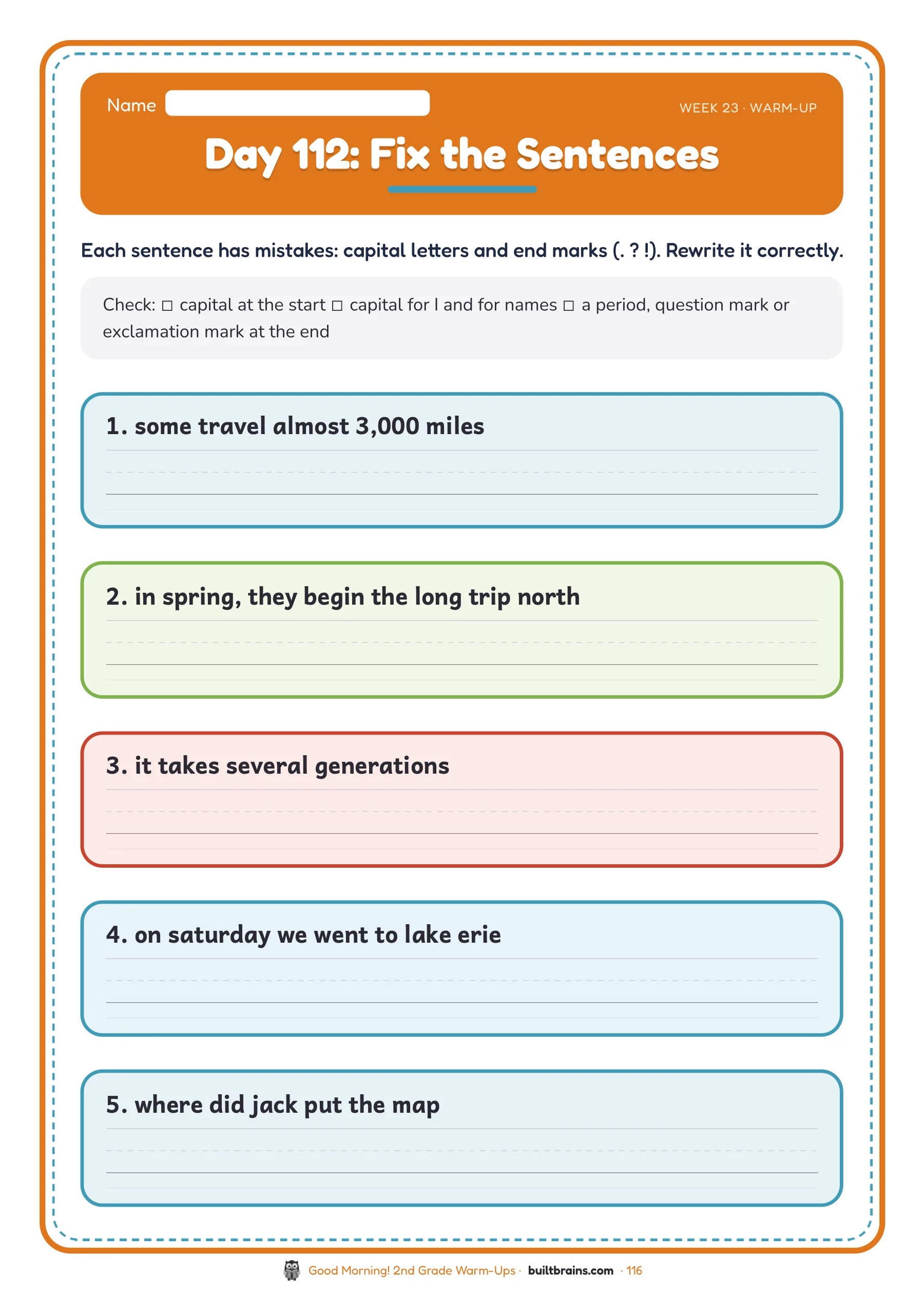 Good Morning! 2nd Grade Warm-Ups — page preview 6