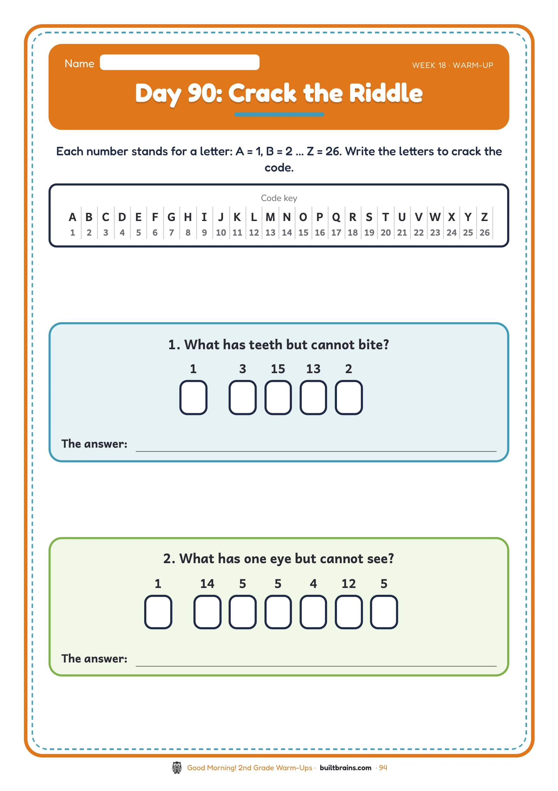 Good Morning! 2nd Grade Warm-Ups — page preview 5