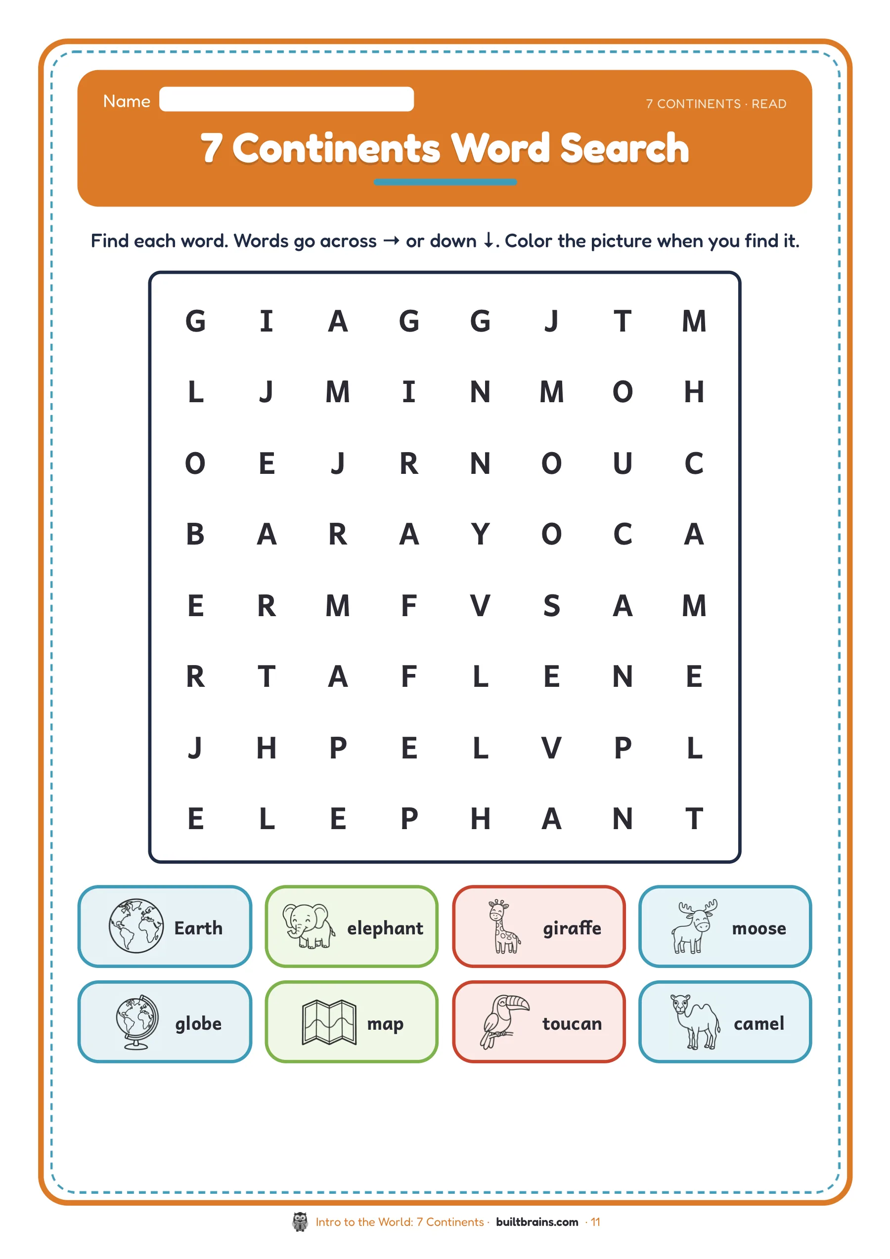 Intro to the World: 7 Continents — page preview 6