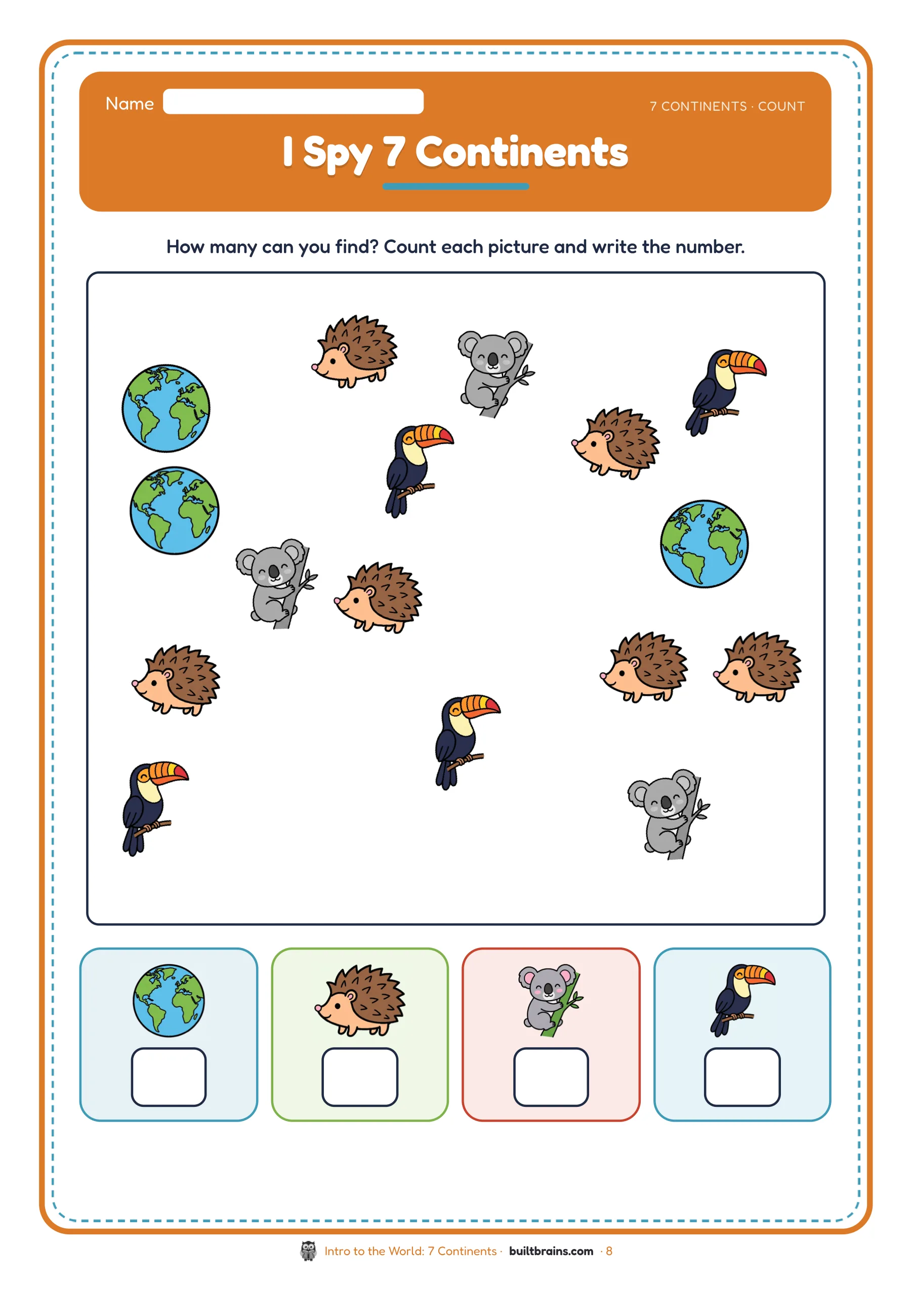 Intro to the World: 7 Continents — page preview 3