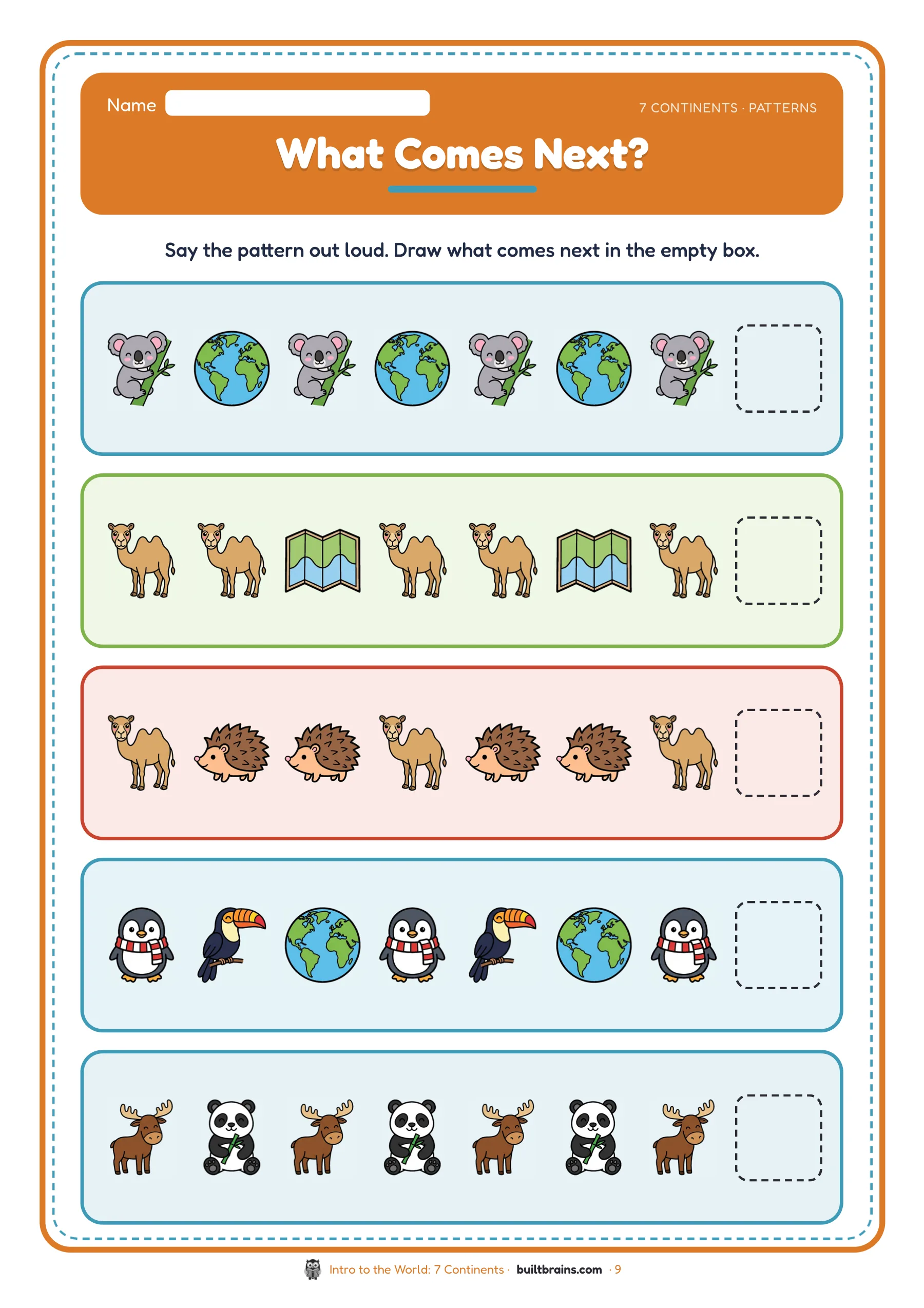 Intro to the World: 7 Continents — page preview 4
