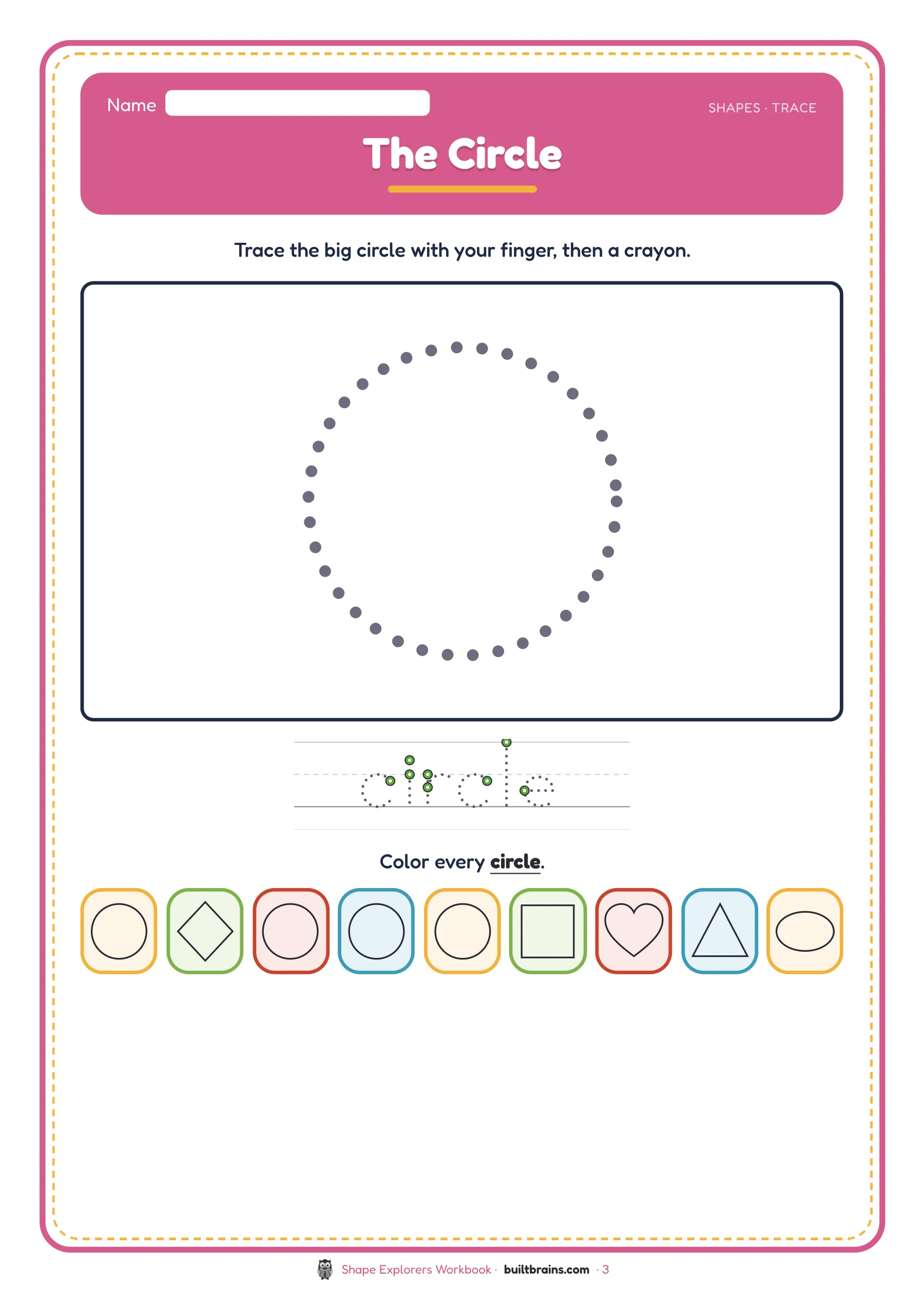 Shape Explorers Workbook — page preview 1