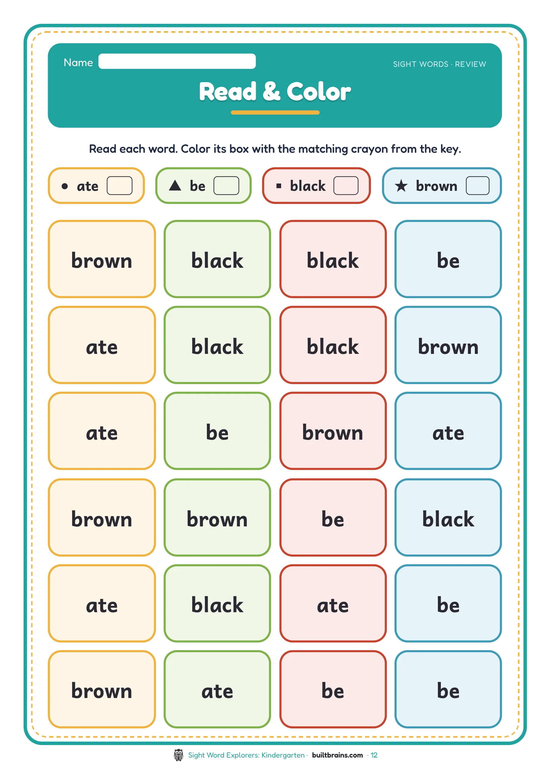 Sight Word Explorers: Kindergarten — page preview 3