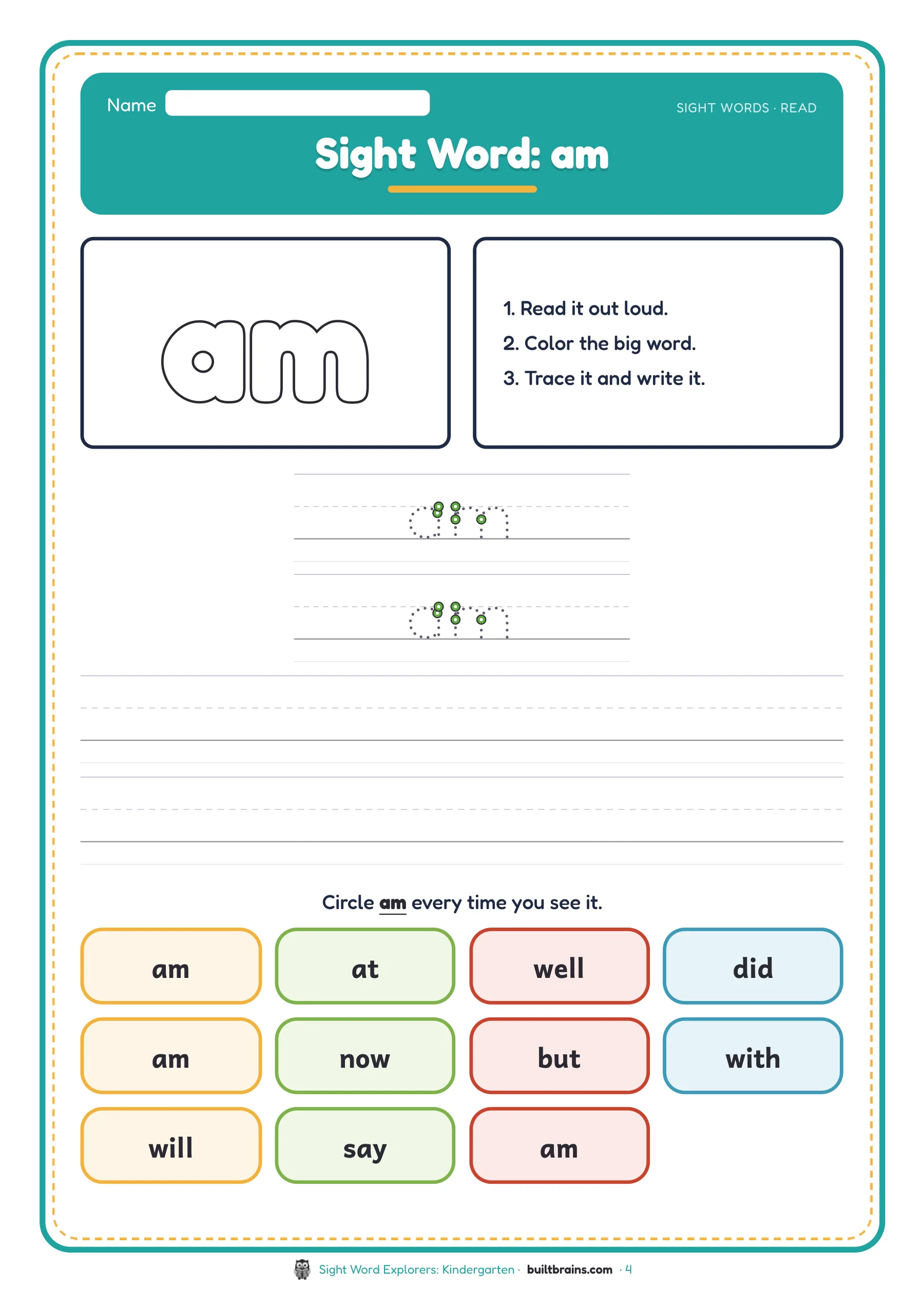 Sight Word Explorers: Kindergarten — page preview 2