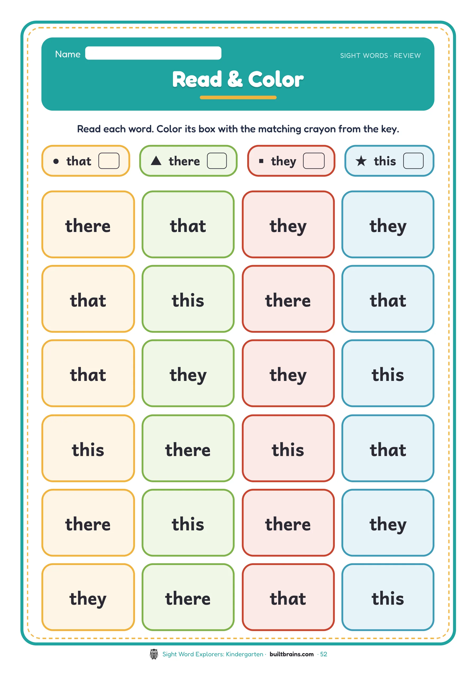 Sight Word Explorers: Kindergarten — page preview 8