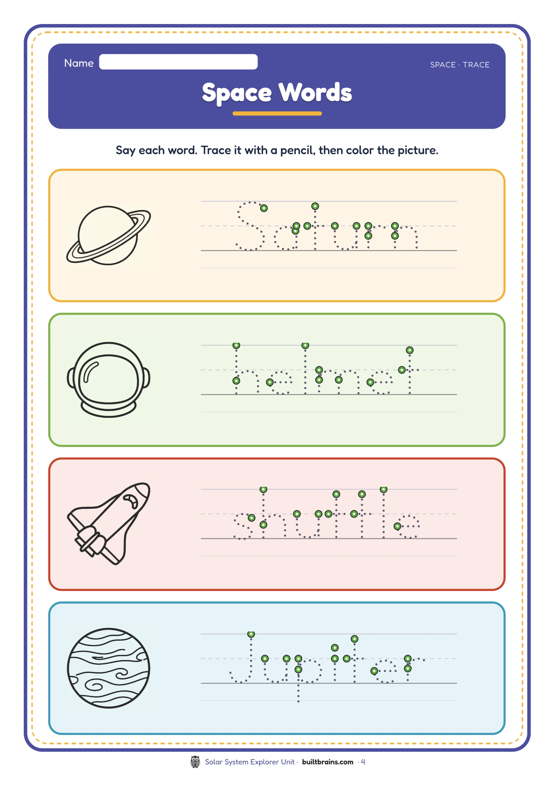 Solar System Explorer Unit — page preview 1