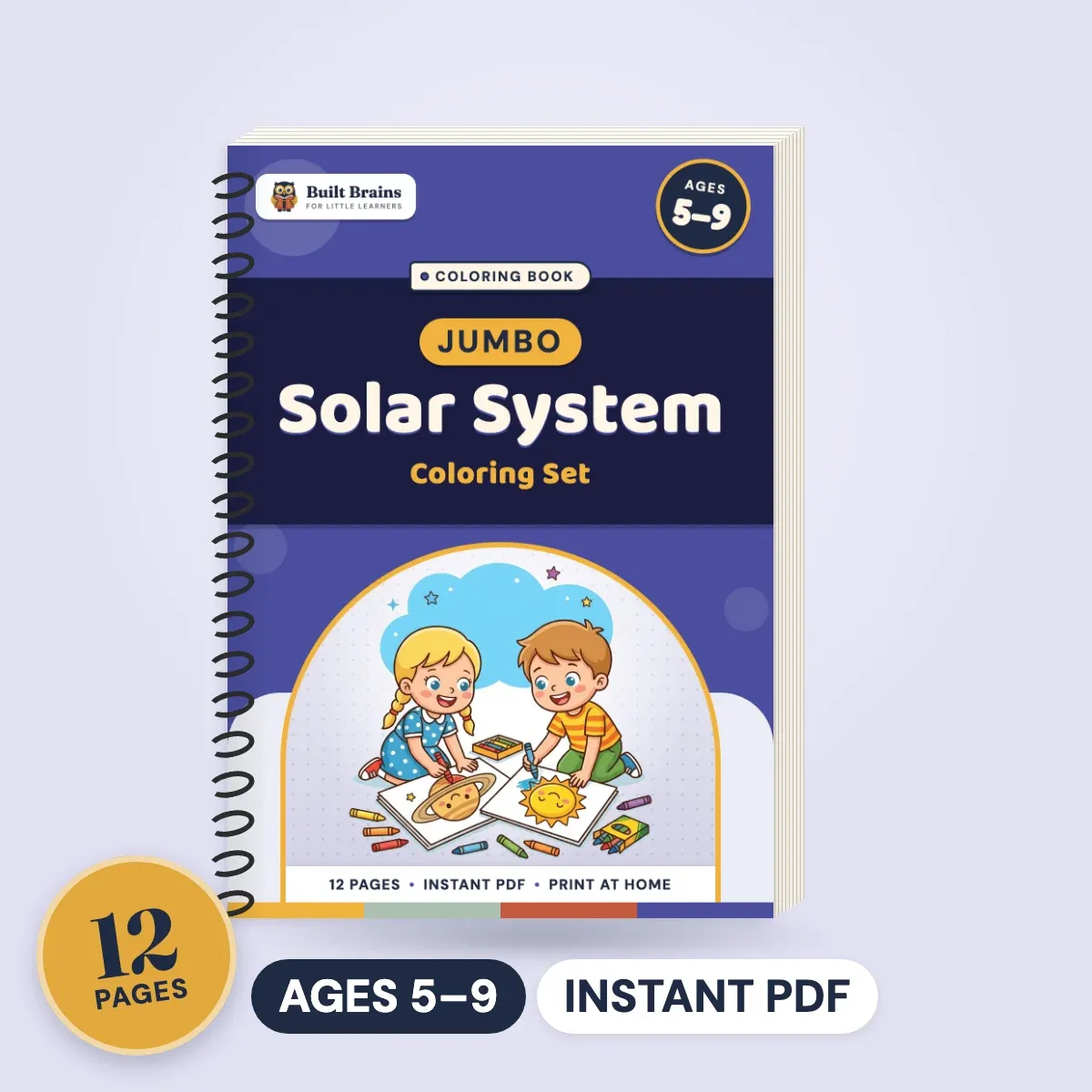 Jumbo Solar System Coloring Set