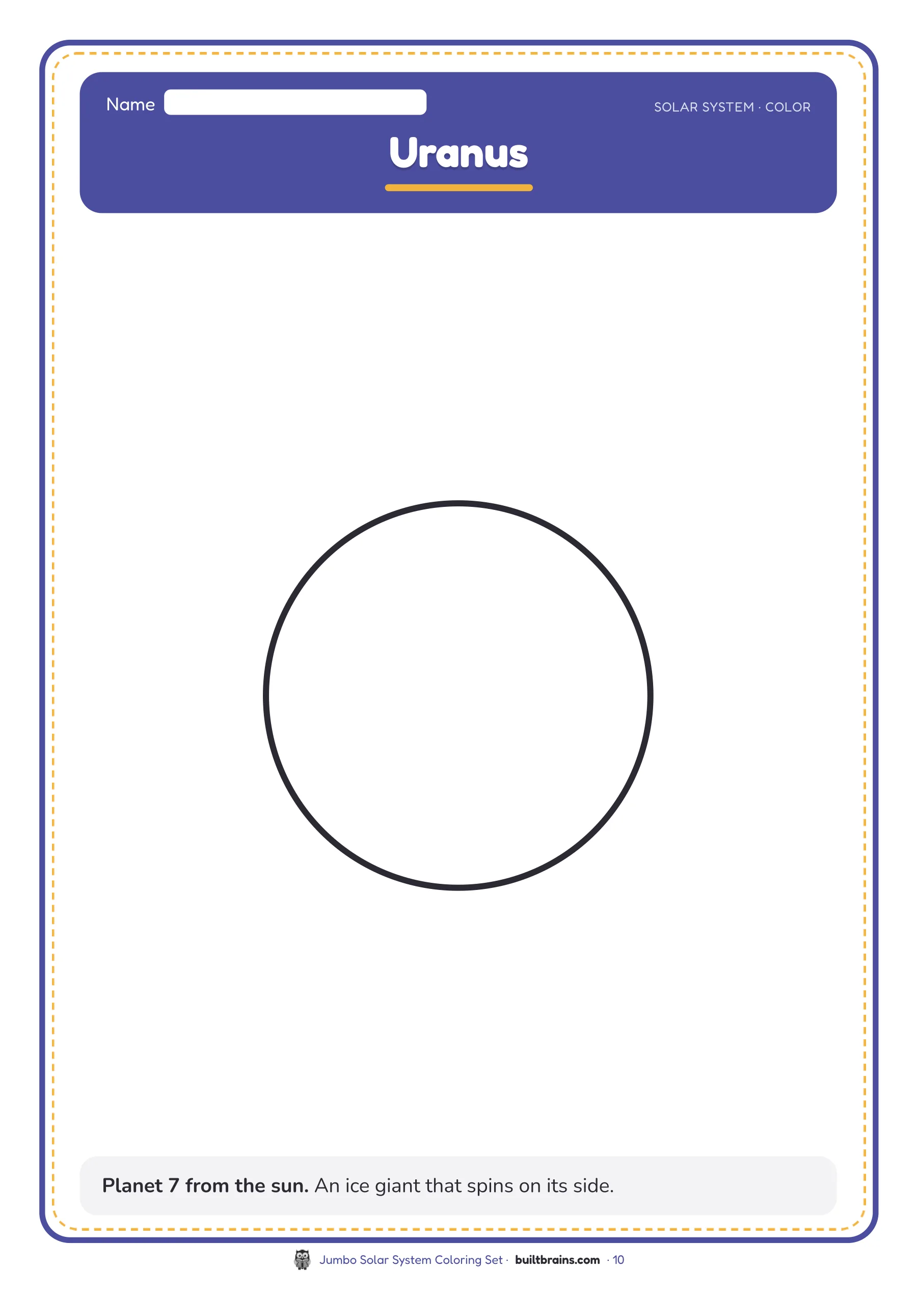 Jumbo Solar System Coloring Set — page preview 8