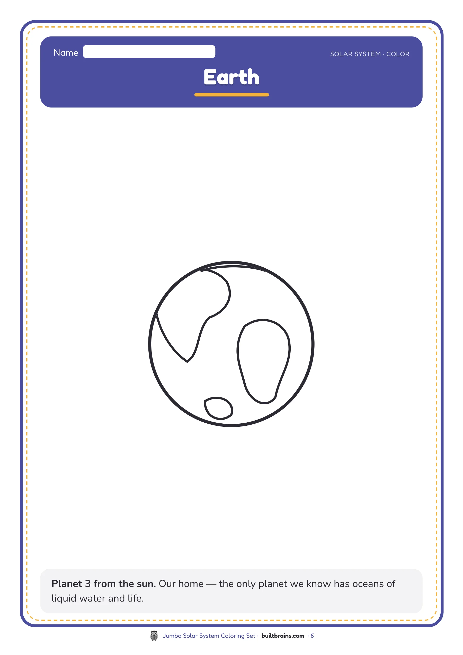 Jumbo Solar System Coloring Set — page preview 4