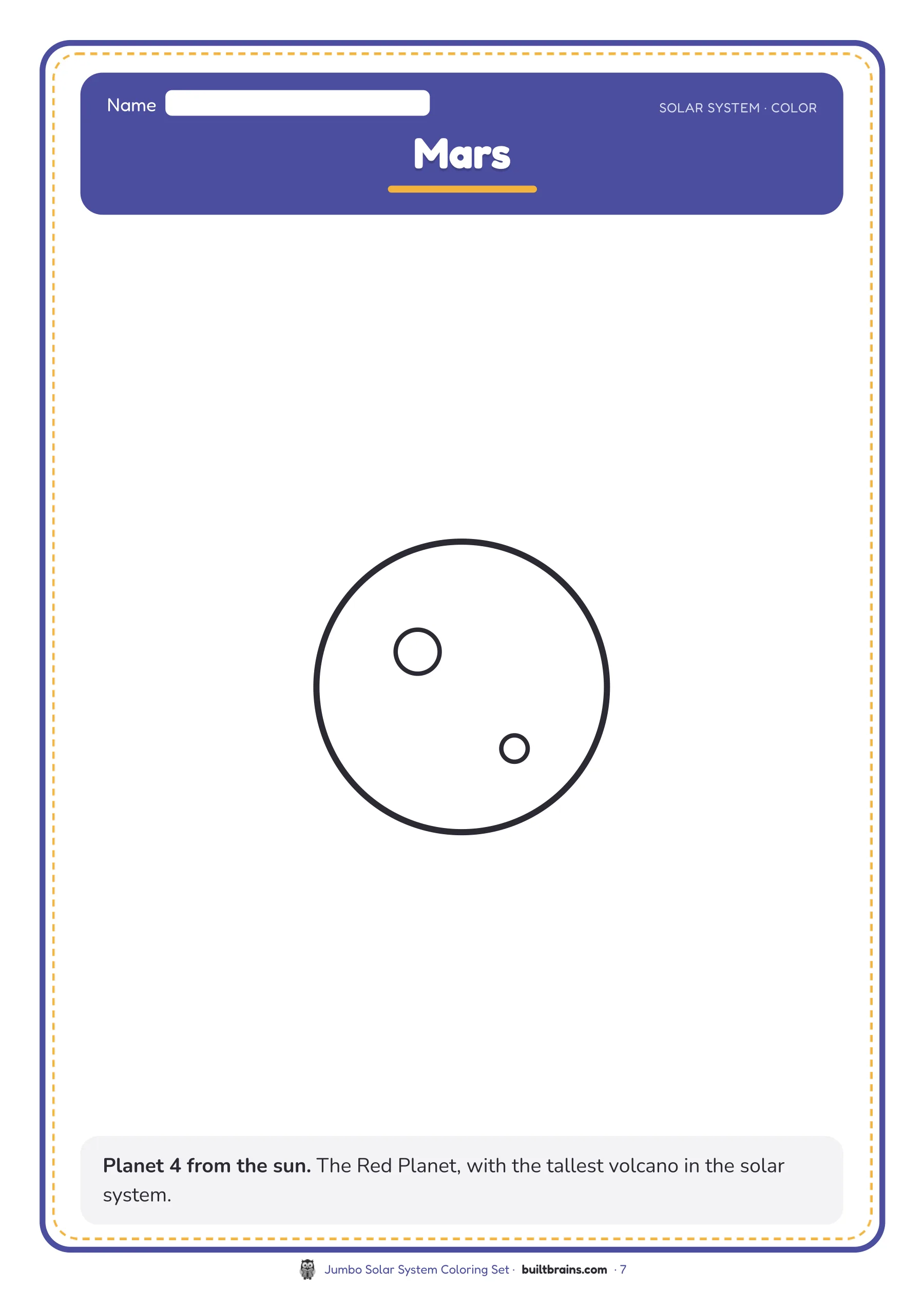 Jumbo Solar System Coloring Set — page preview 5