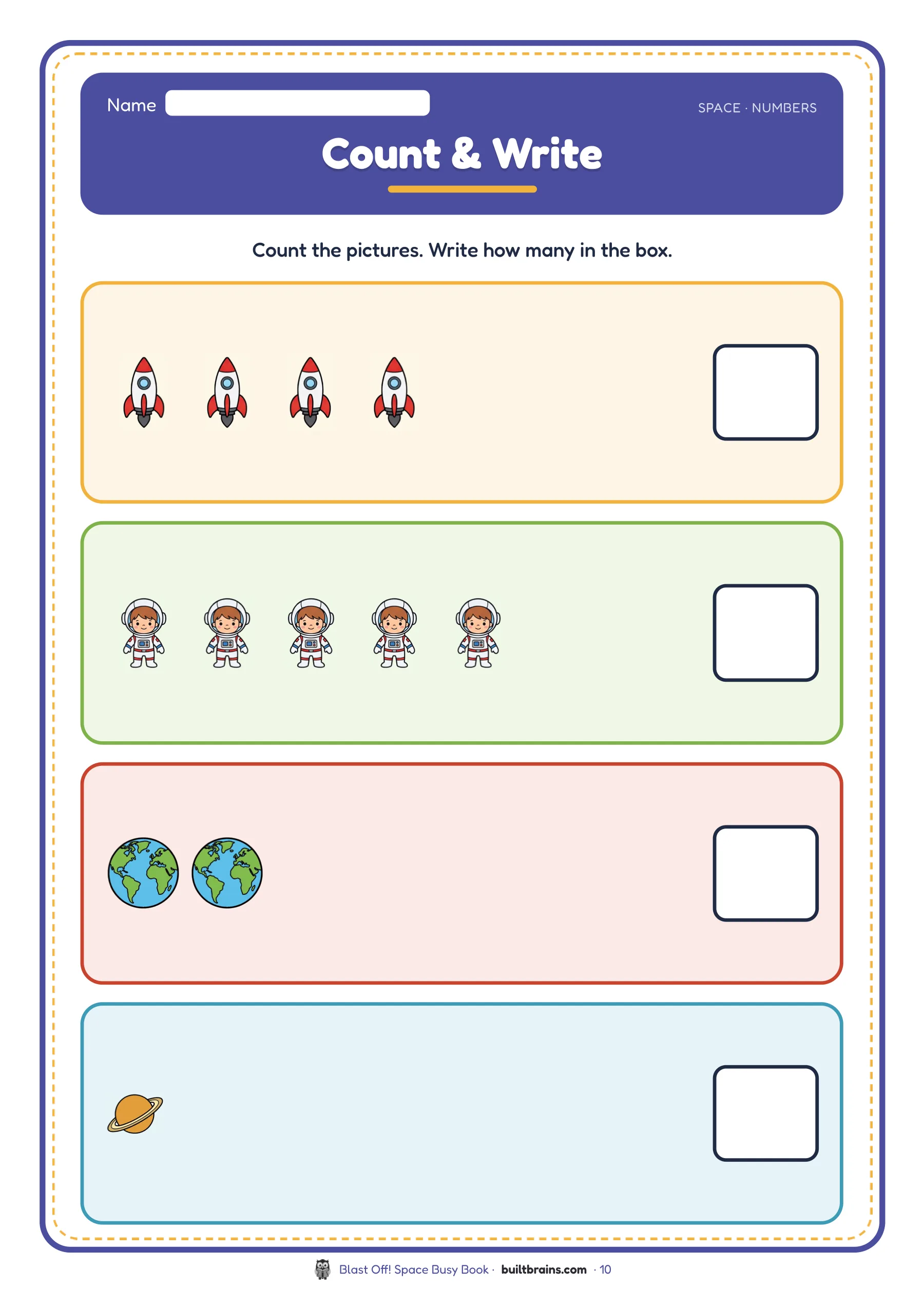 Blast Off! Space Busy Book — page preview 5