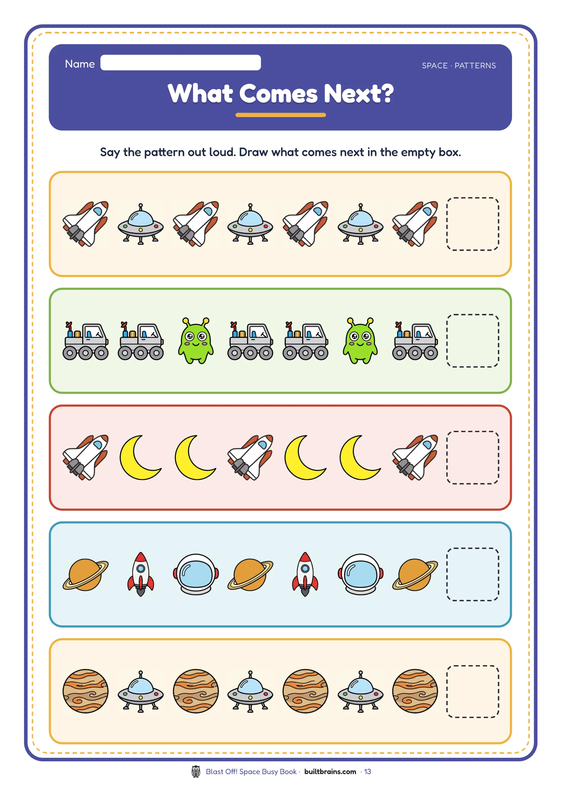 Blast Off! Space Busy Book — page preview 6