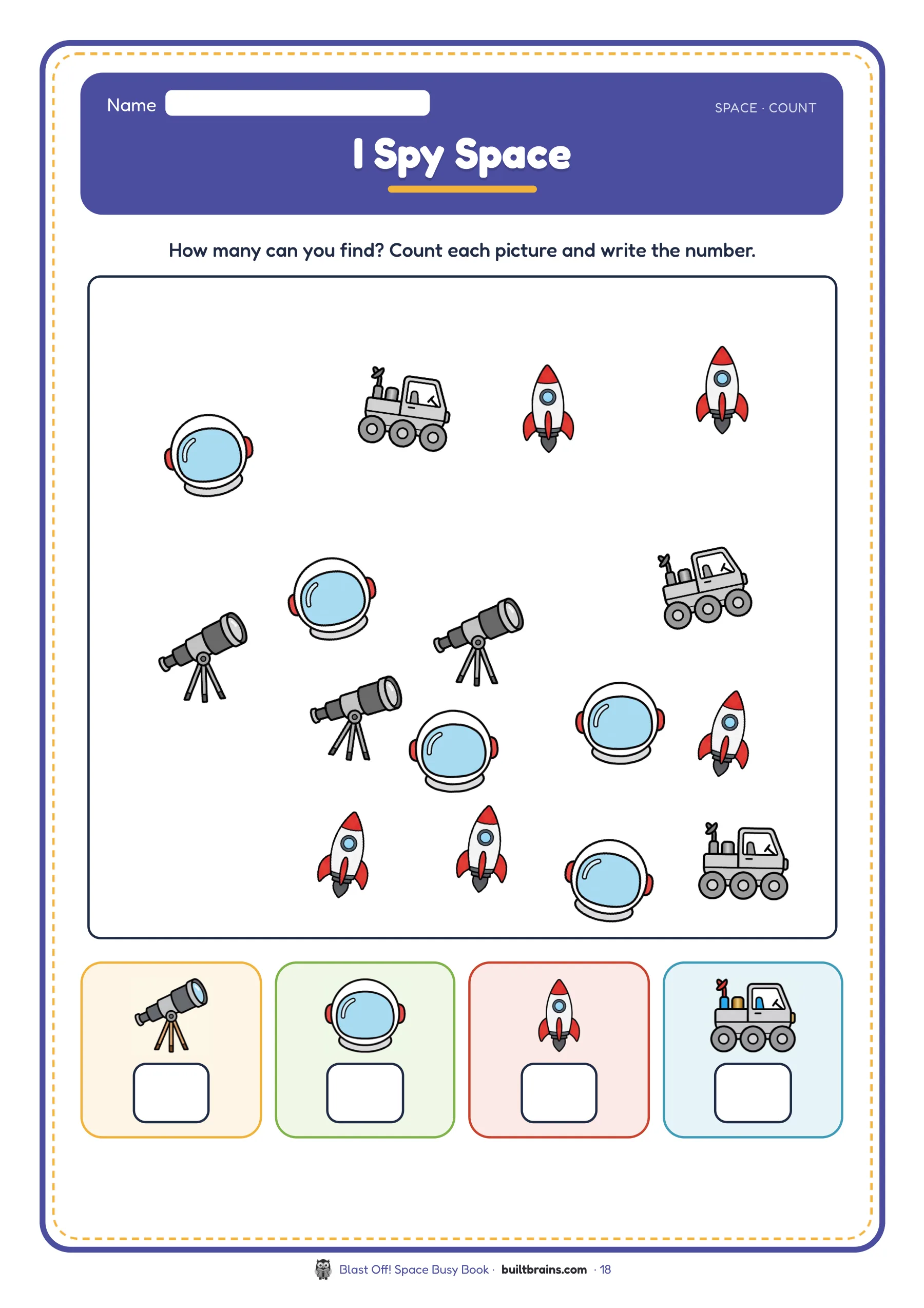 Blast Off! Space Busy Book — page preview 7