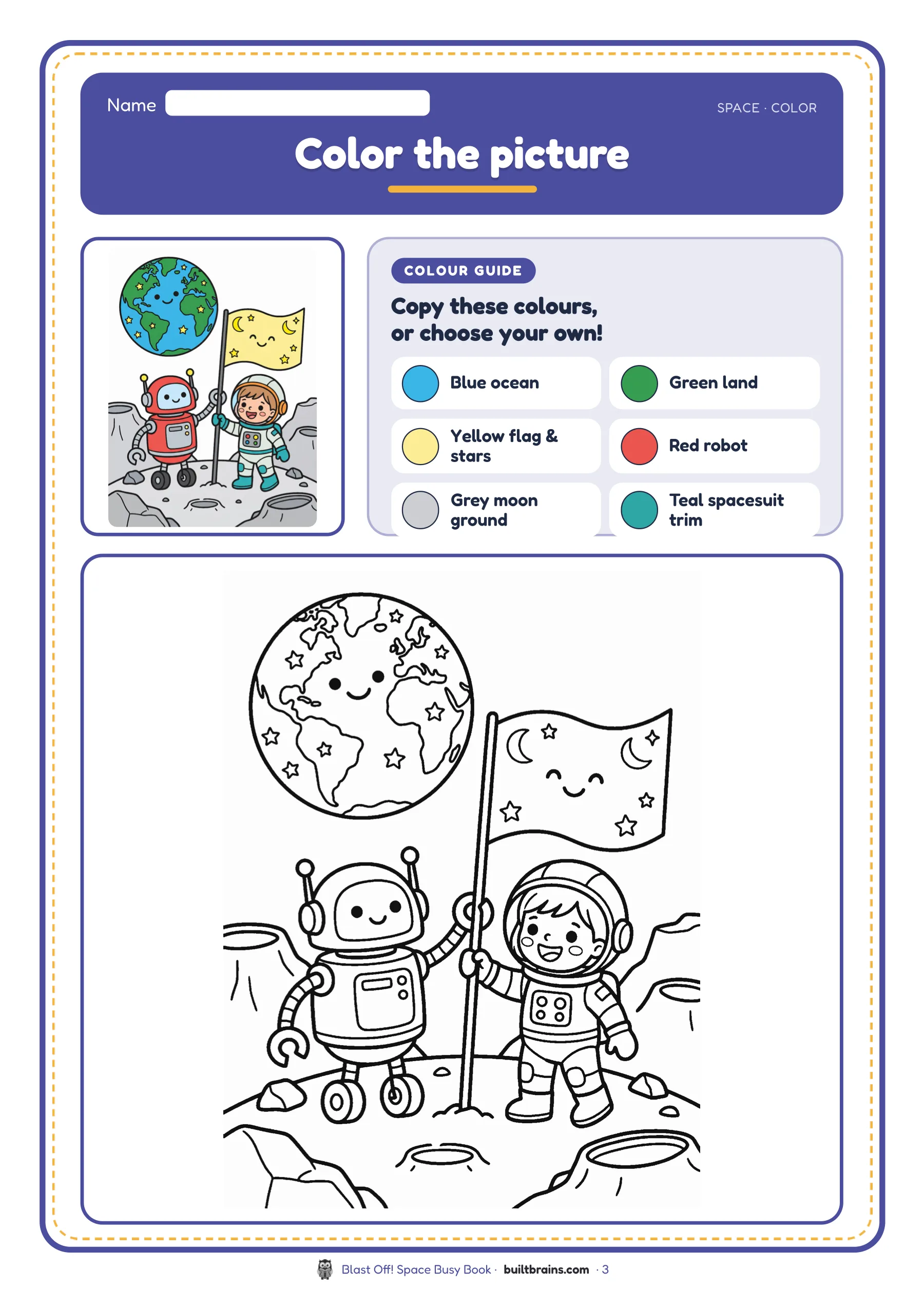 Blast Off! Space Busy Book — page preview 1