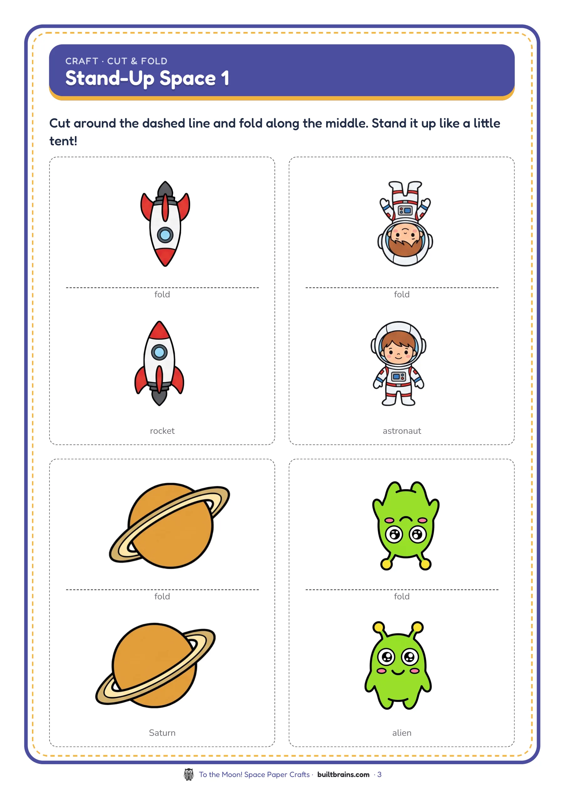 To the Moon! Space Paper Crafts — page preview 1