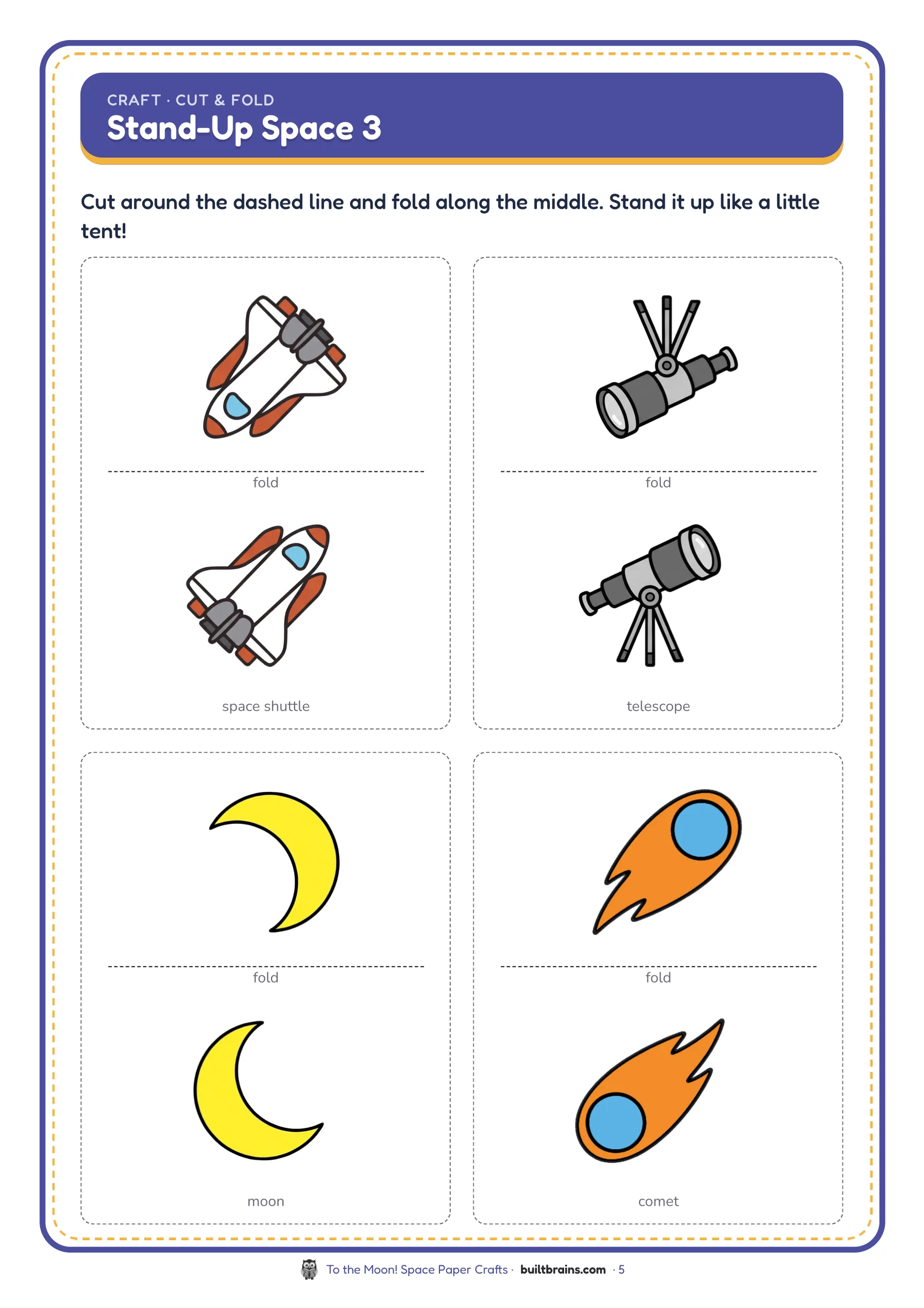 To the Moon! Space Paper Crafts — page preview 3