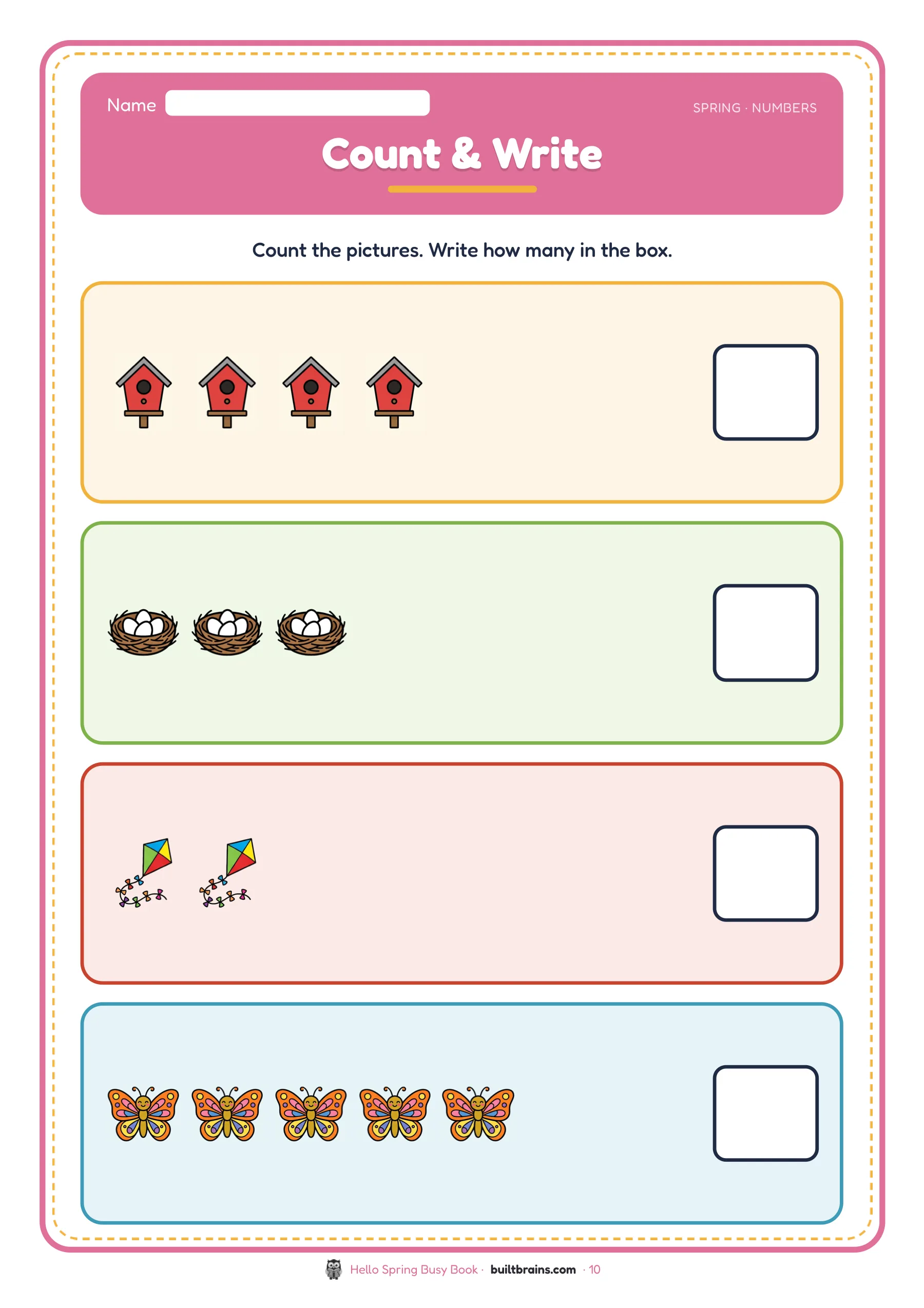 Hello Spring Busy Book — page preview 5