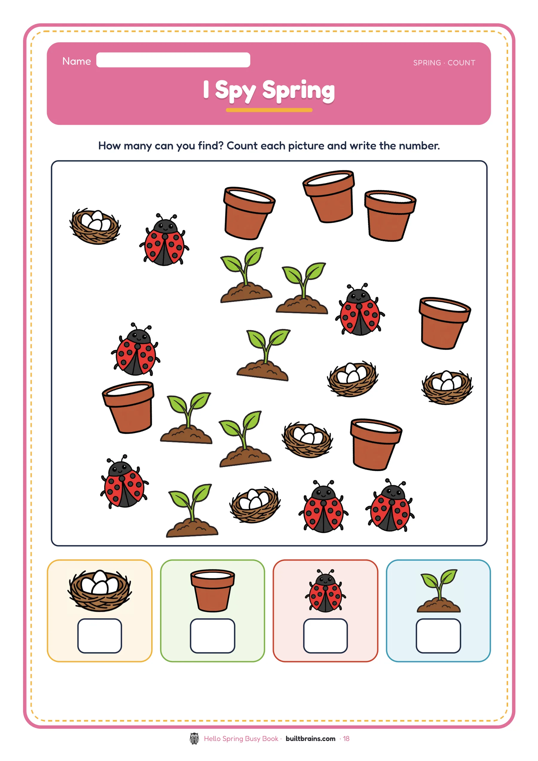 Hello Spring Busy Book — page preview 7