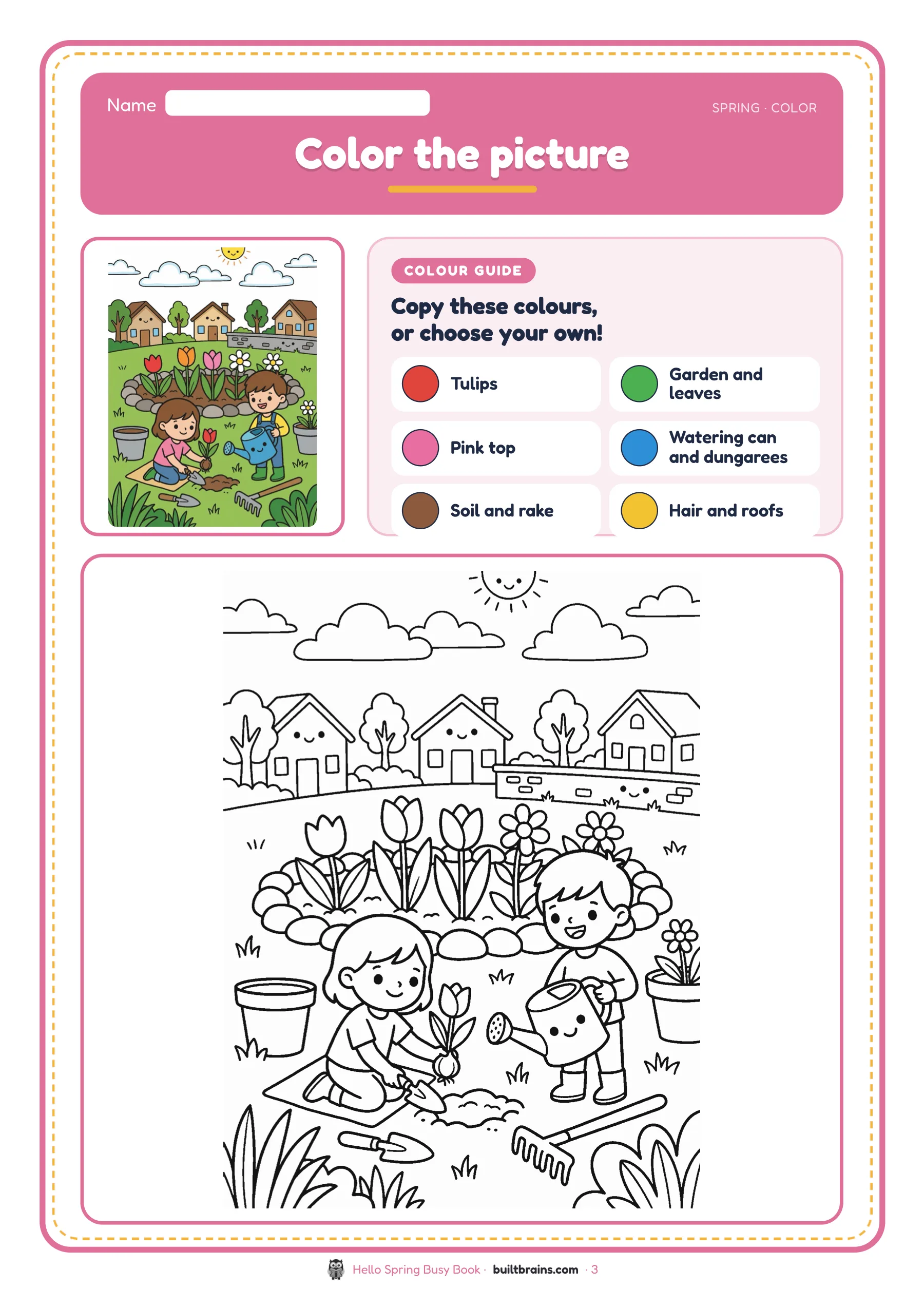 Hello Spring Busy Book — page preview 1