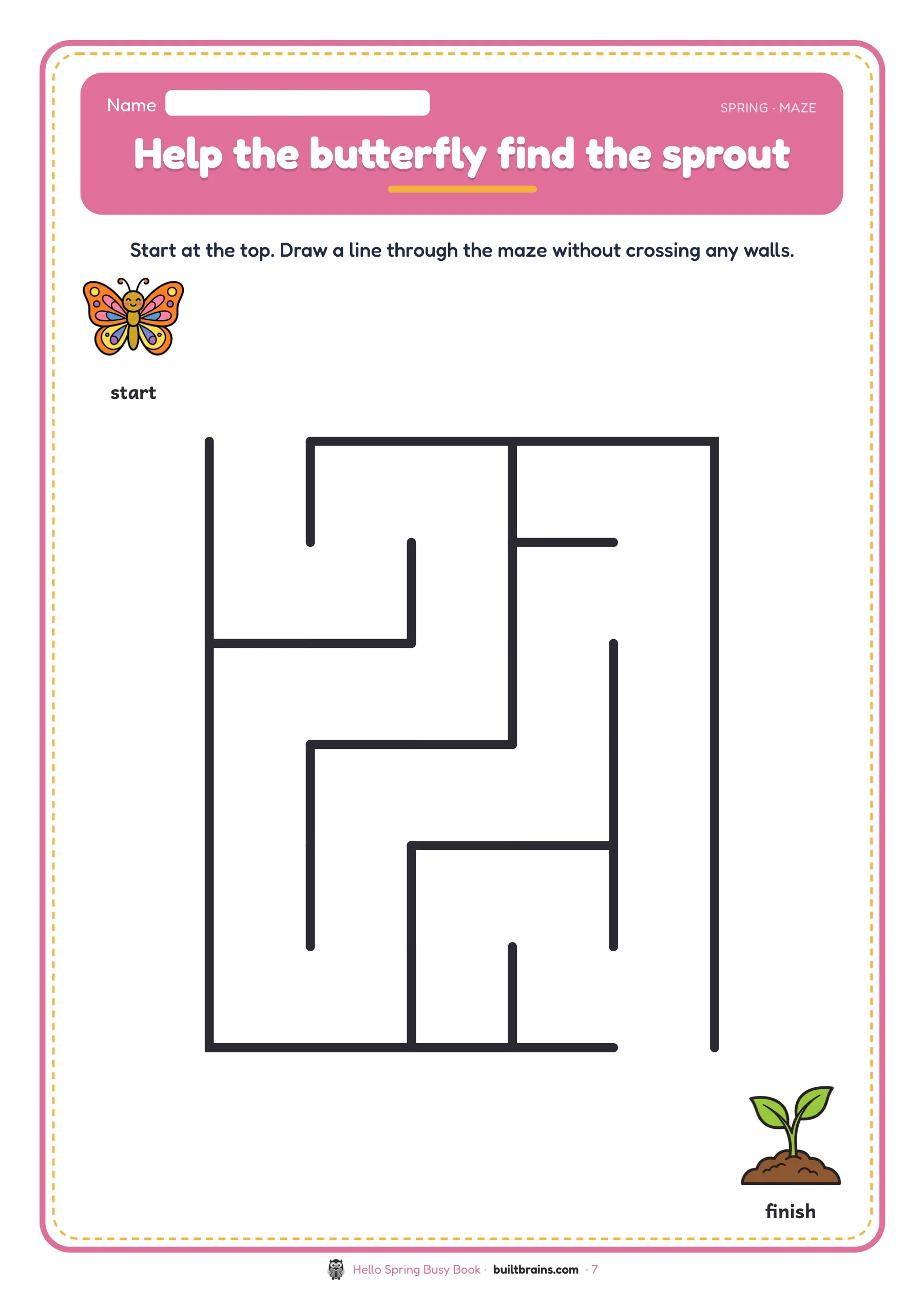 Hello Spring Busy Book — page preview 3