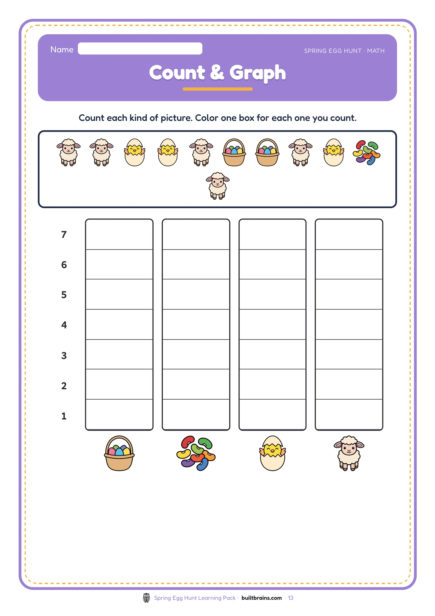 Spring Egg Hunt Learning Pack — page preview 6