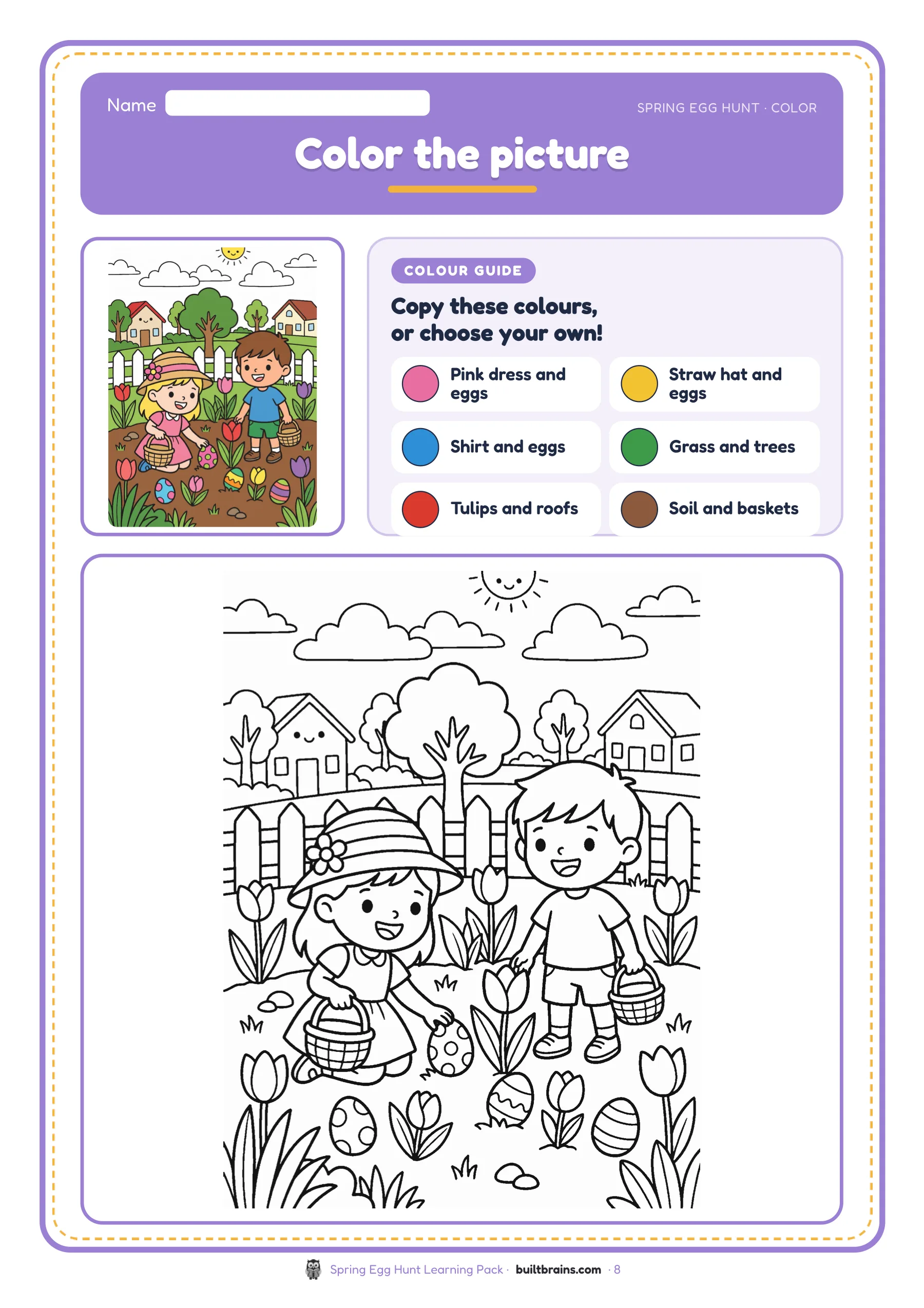 Spring Egg Hunt Learning Pack — page preview 3