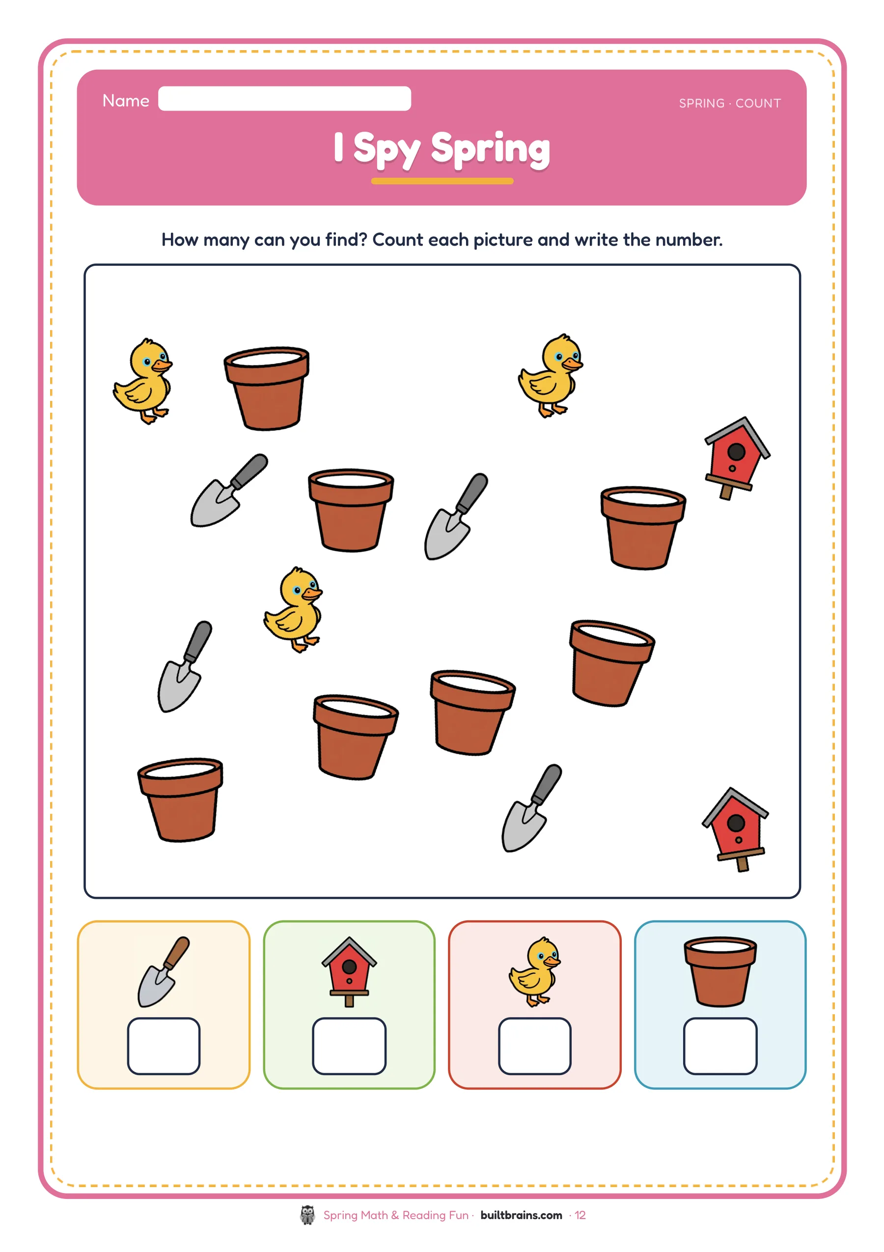 Spring Math & Reading Fun — page preview 5