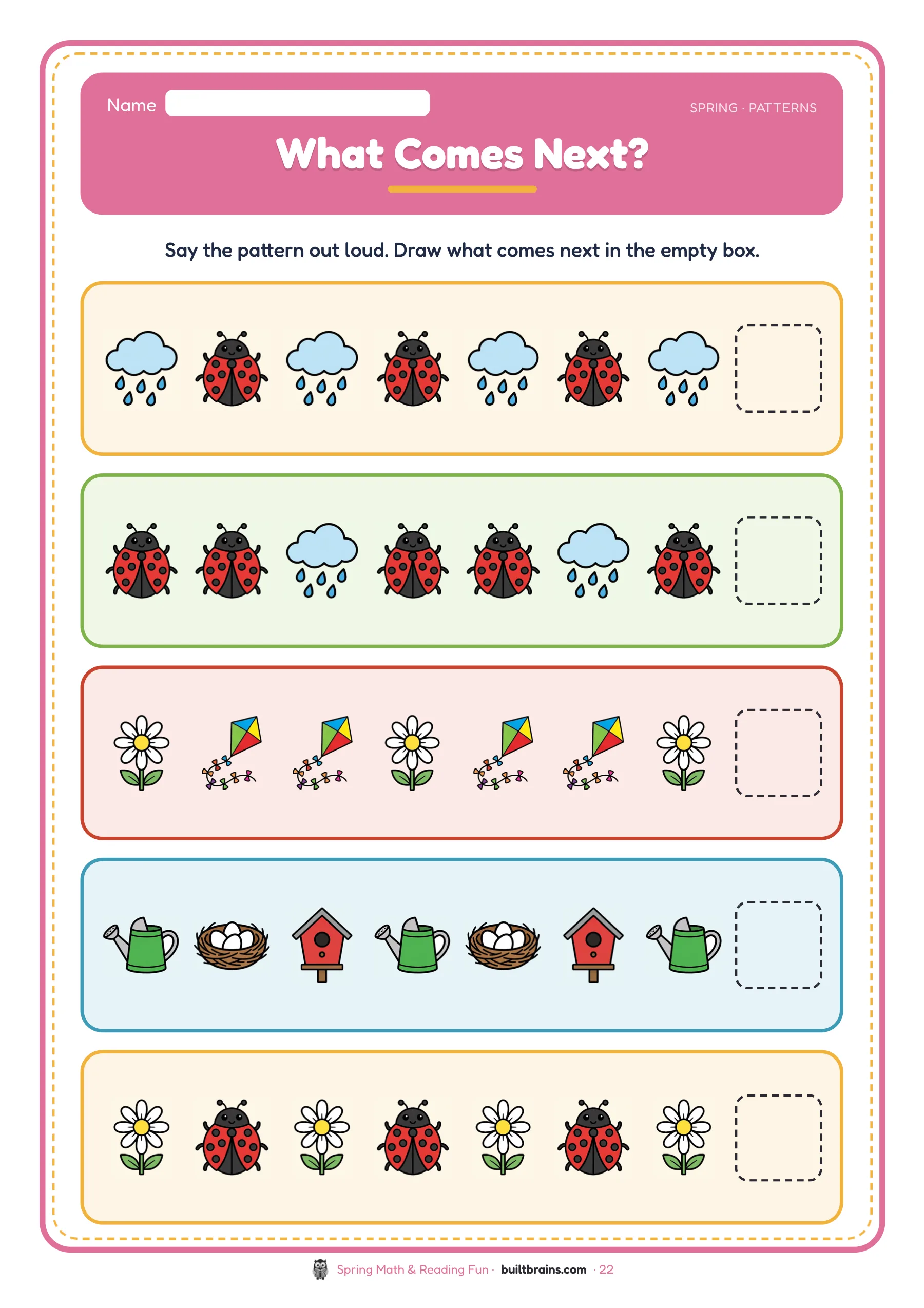 Spring Math & Reading Fun — page preview 7