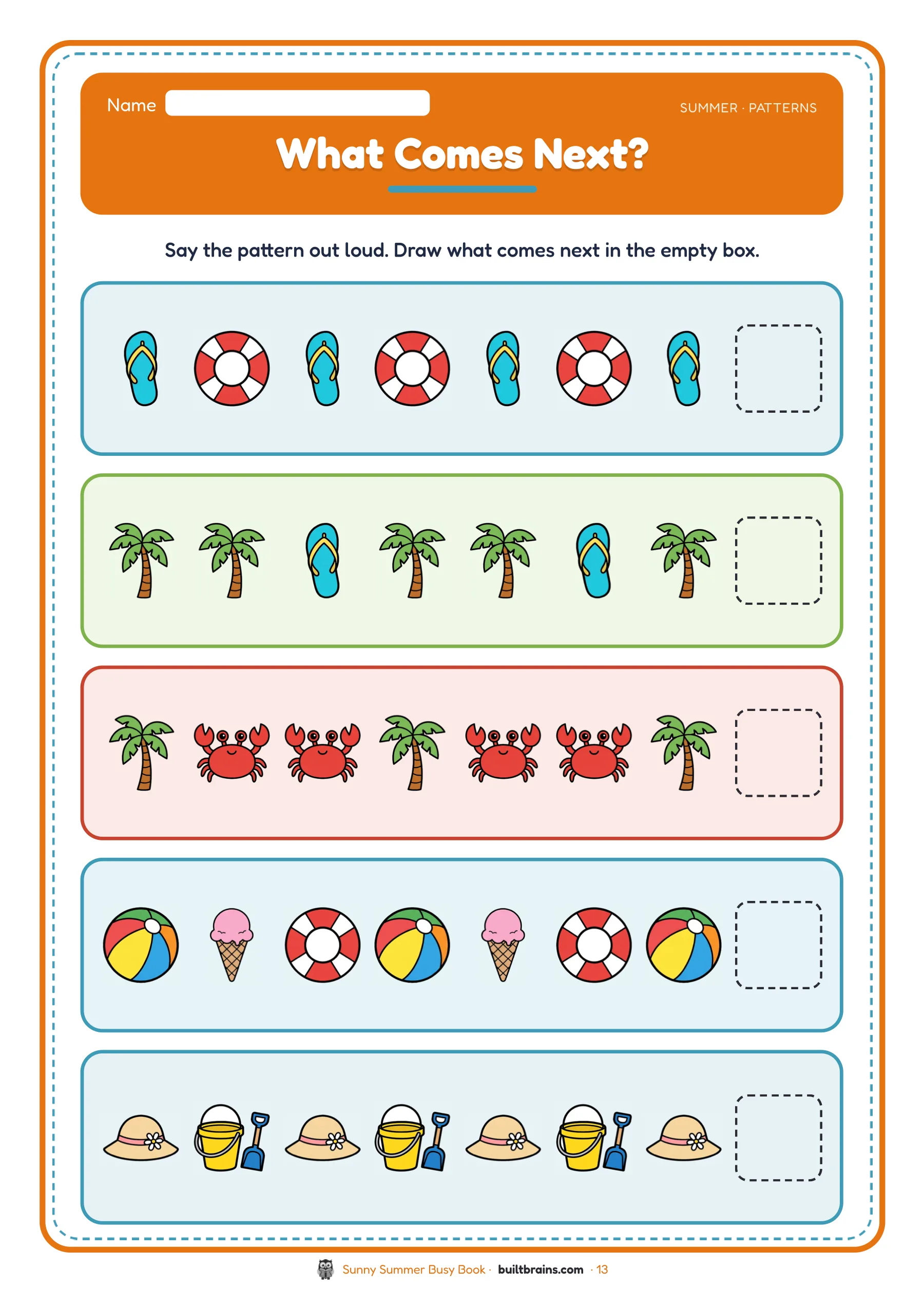 Sunny Summer Busy Book — page preview 6