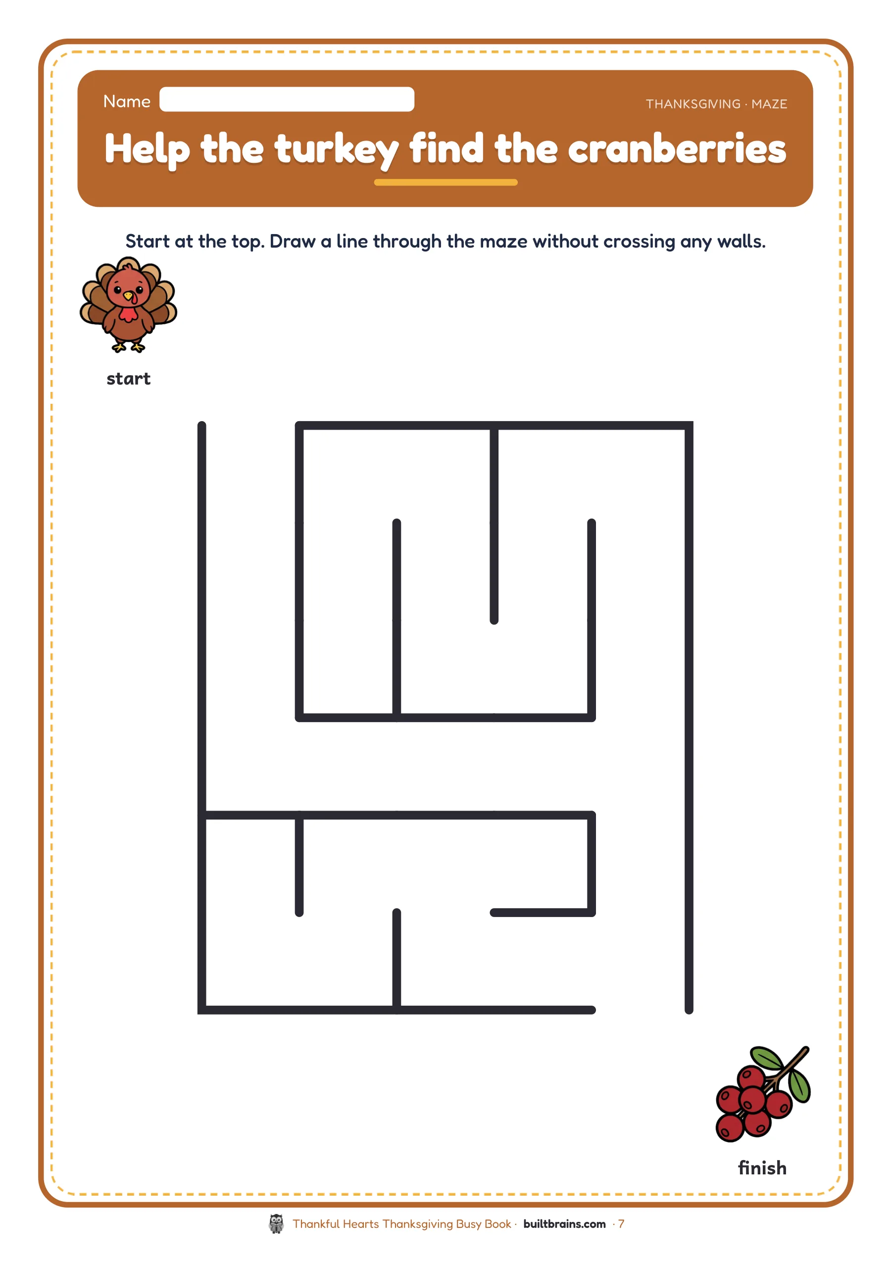 Thankful Hearts Thanksgiving Busy Book — page preview 3