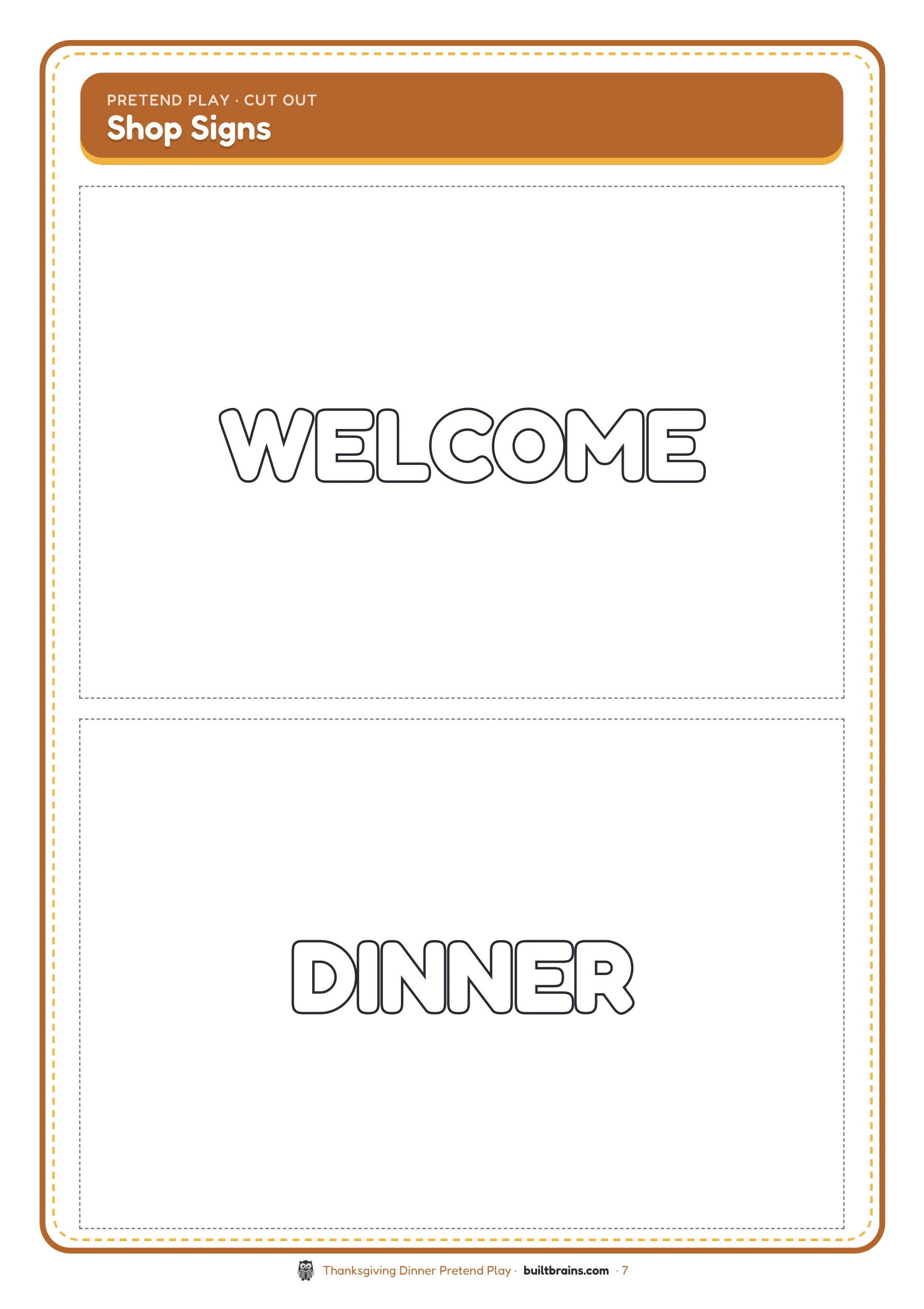 Thanksgiving Dinner Pretend Play — page preview 5
