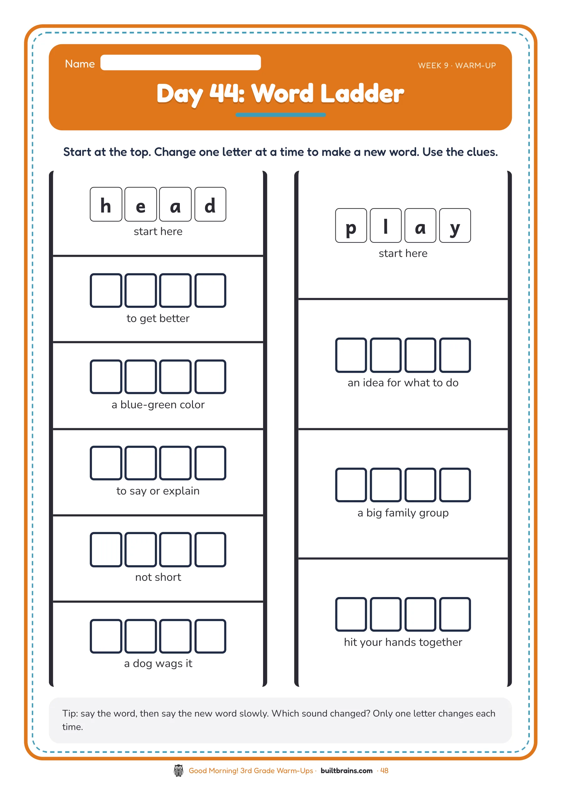 Good Morning! 3rd Grade Warm-Ups — page preview 3